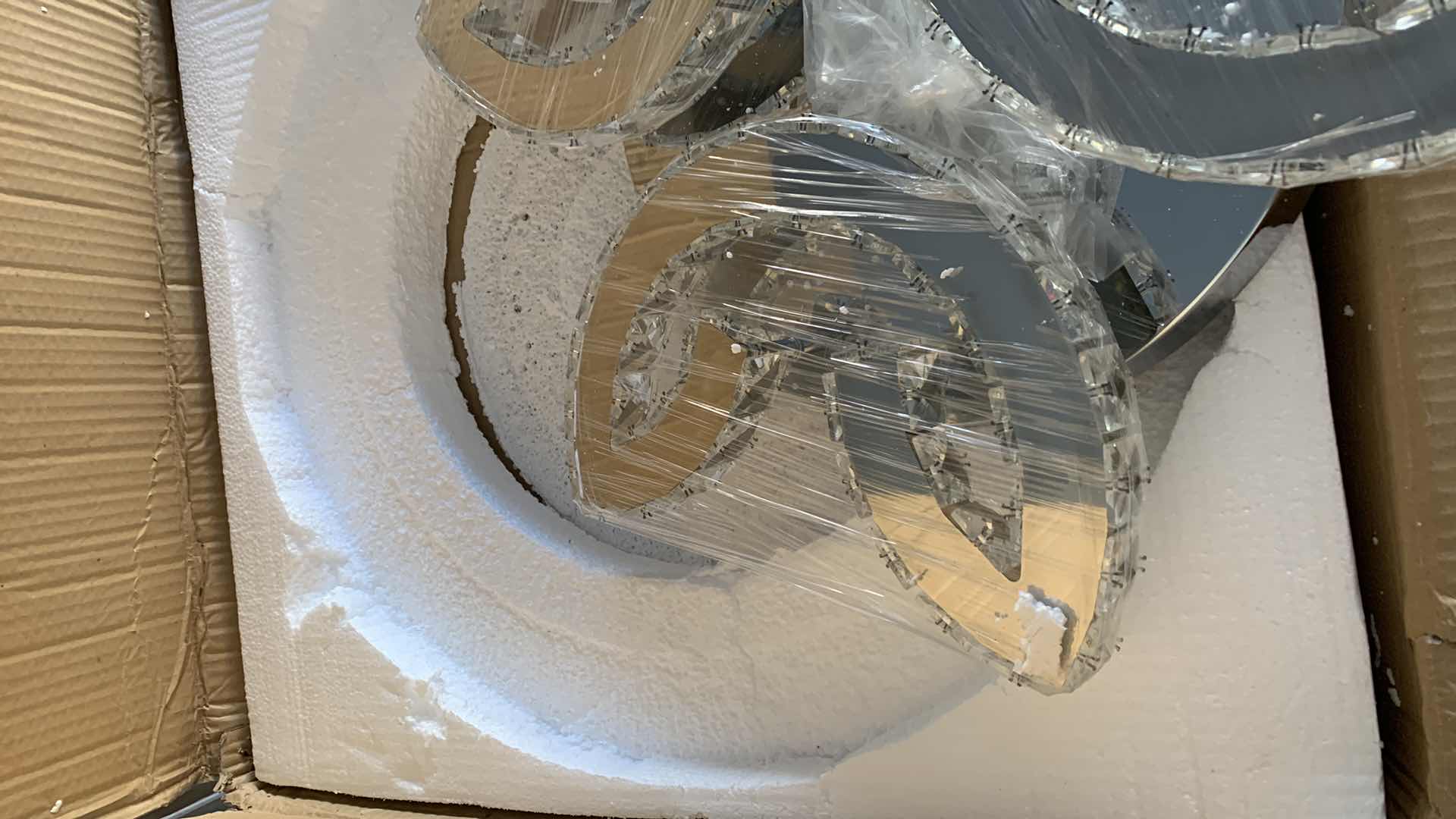 Photo 1 of GLASS AND MIRROR CHANDELIER