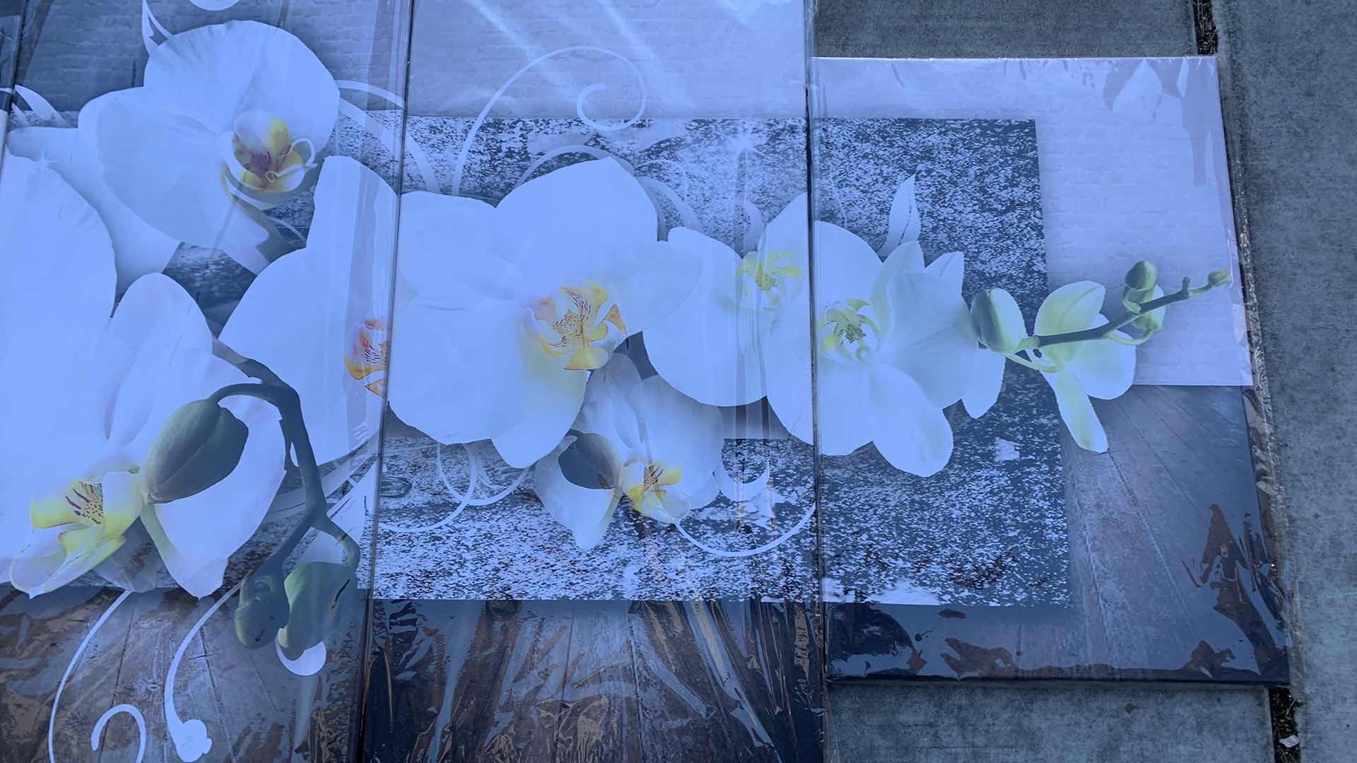 Photo 1 of FIVE PIECE ORCHID AND INSPIRED WALL ART  40” X 80” TOTAL SIZE