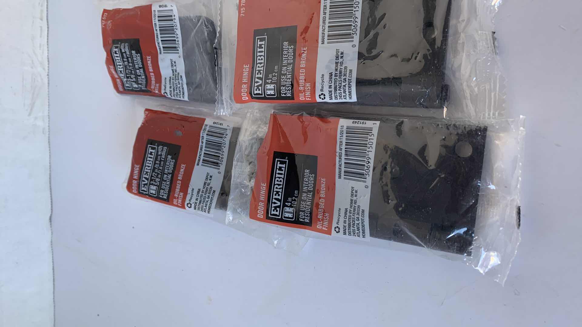 Photo 3 of SIX EVERBUILT HINGES 3 1'2" AND 4"