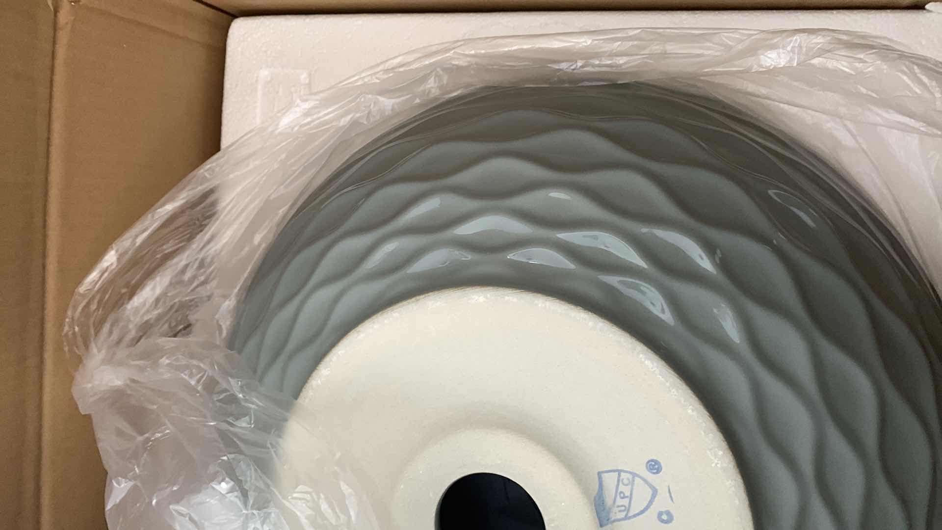 Photo 1 of KRAUS ROUND VESSEL CERAMIC BATHROOM SINK IN GRAY 16.5”