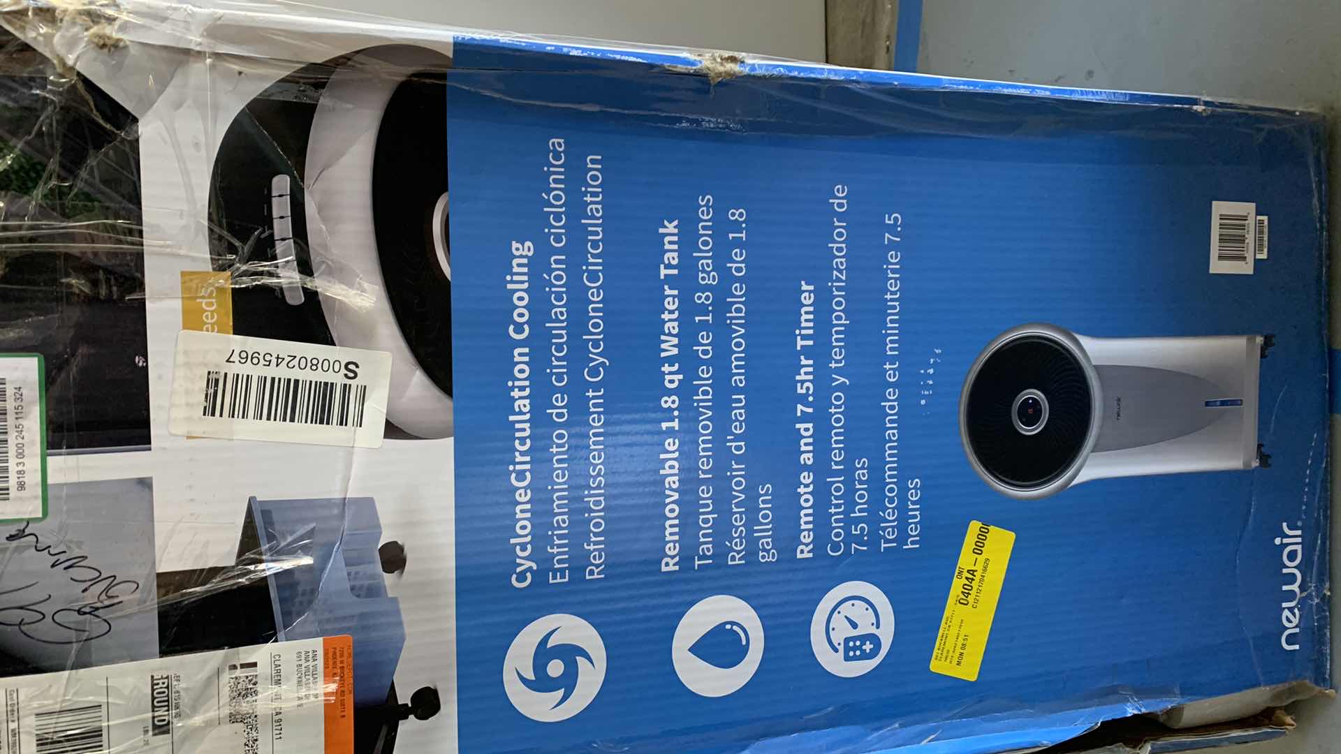 Photo 1 of NEWAIR EVAPORATIVE AIR COOLER AND PORTABLE COOLING FAN 470CFM