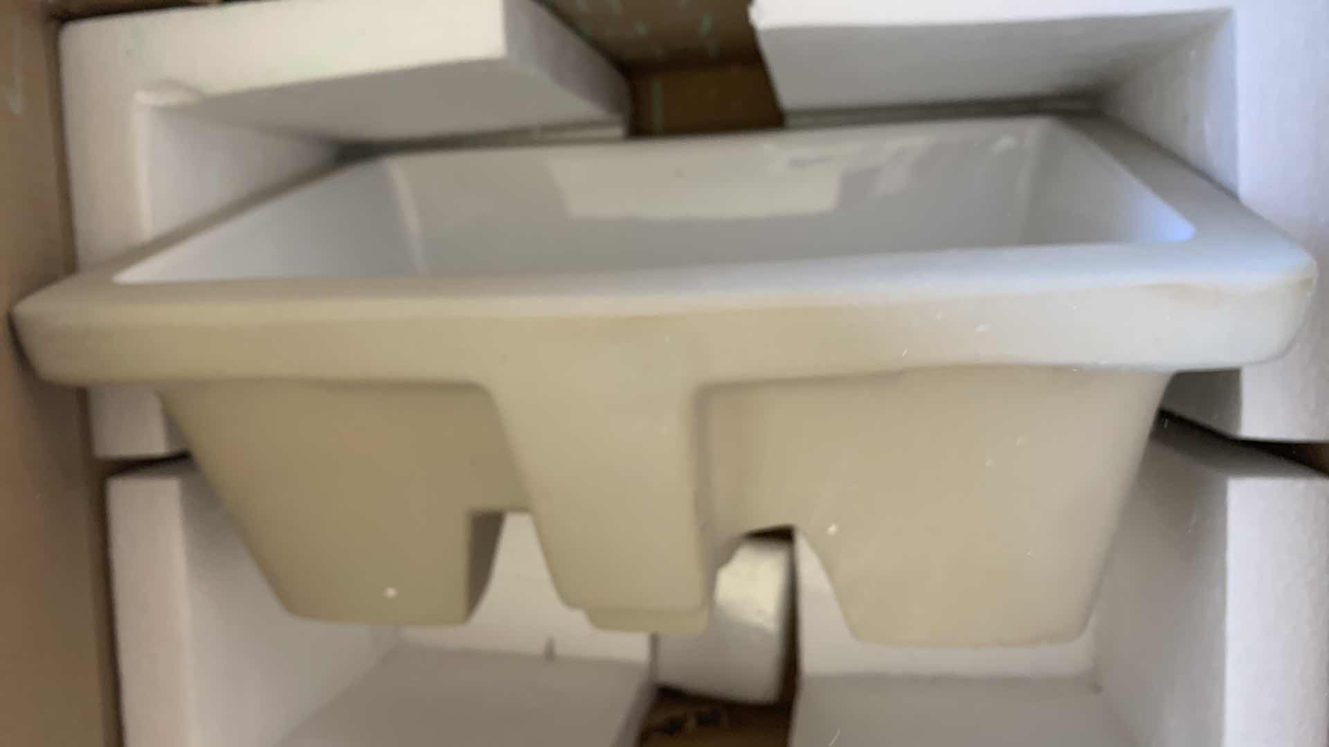 Photo 1 of LORDEAR CERAMIC UNDERMOUNT BATHROOM SINK 17” X 13" H 7”