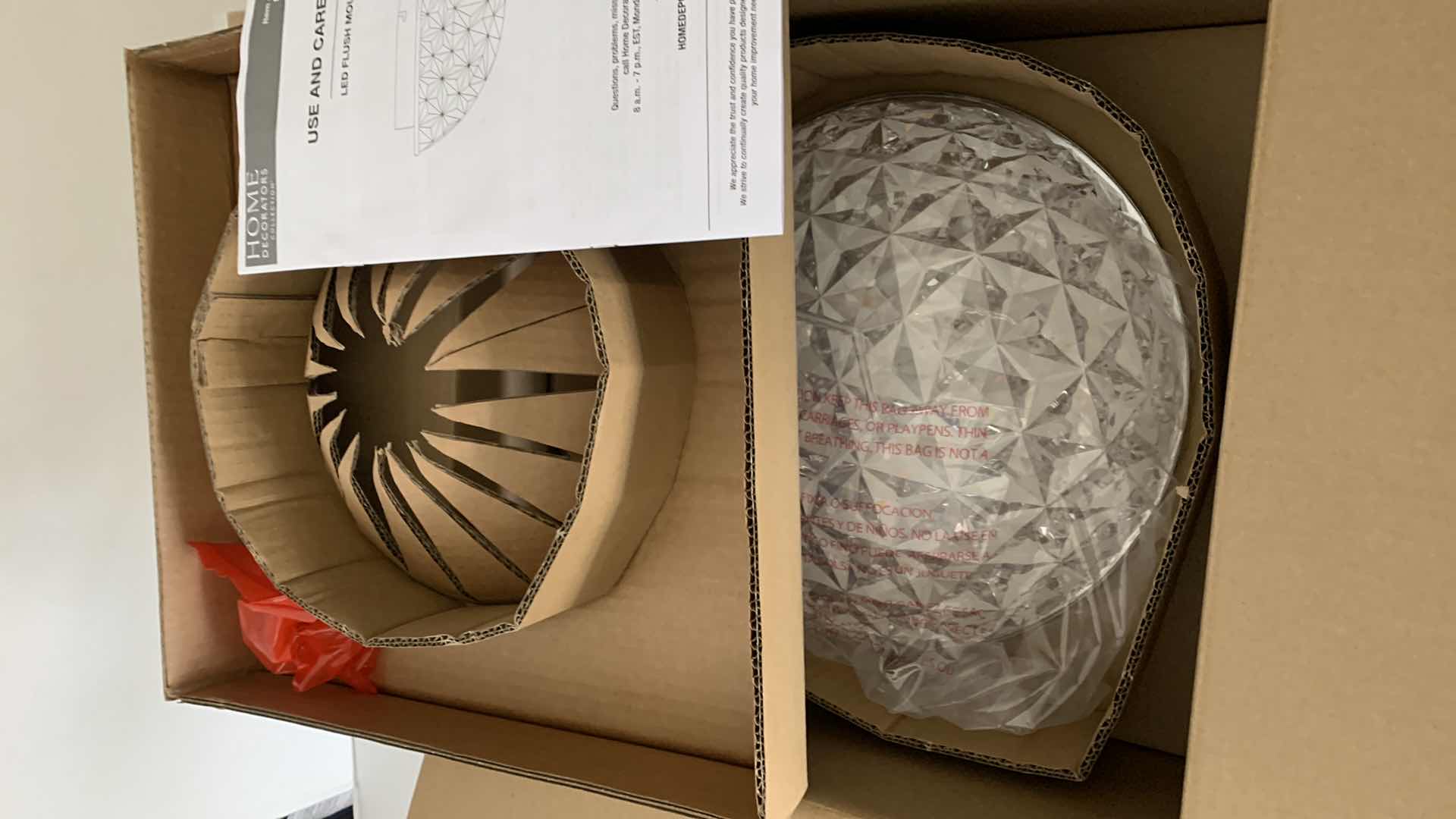 Photo 1 of HOME DECORATORS COLLECTION ELLIS PLACE 12” LED FLUSH MOUNT $1006 323 774 $114