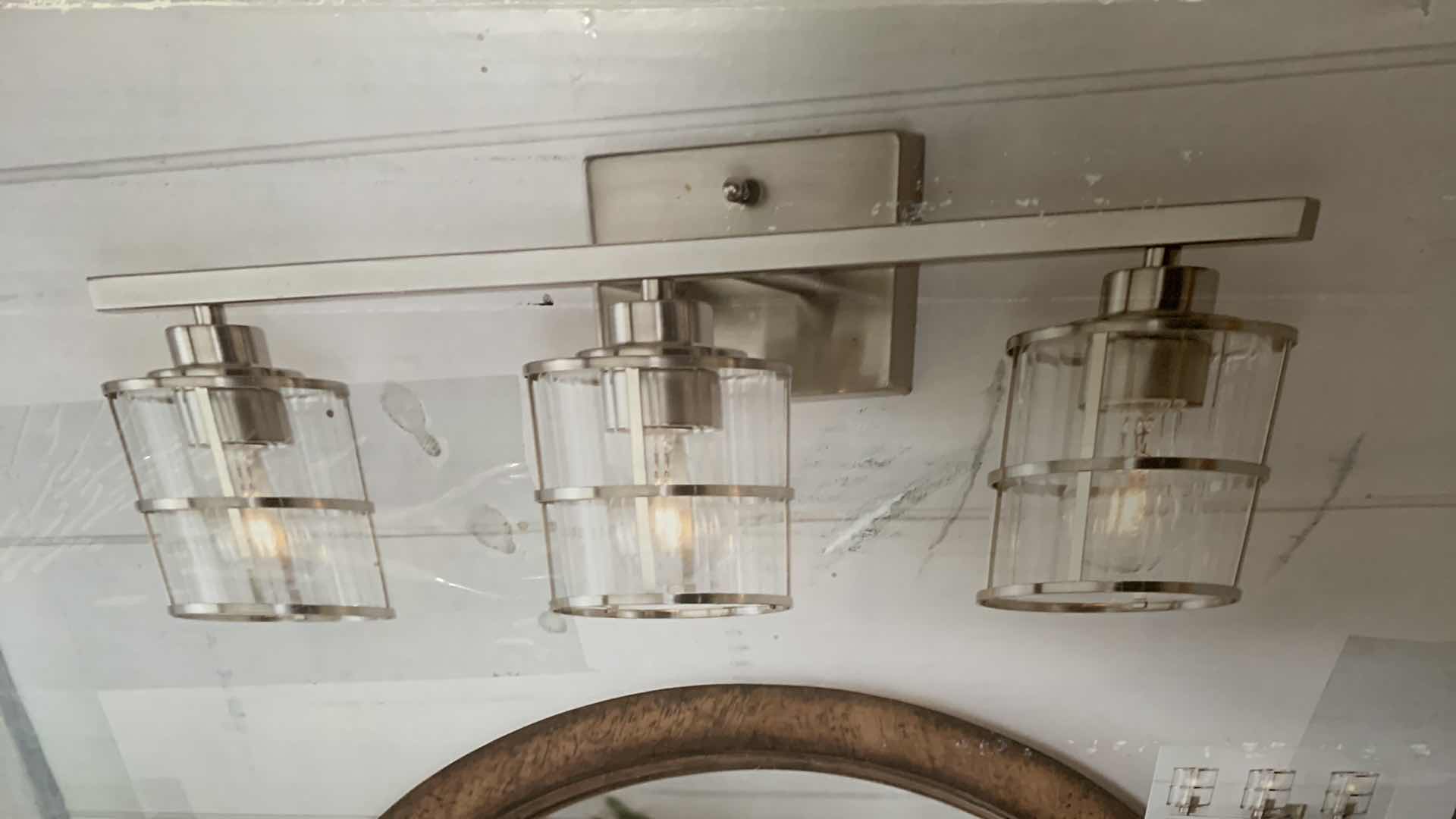 Photo 1 of ALLEN ROTH KENROSS THREE LUGHT VANITY SATIN NICKEL FINISH