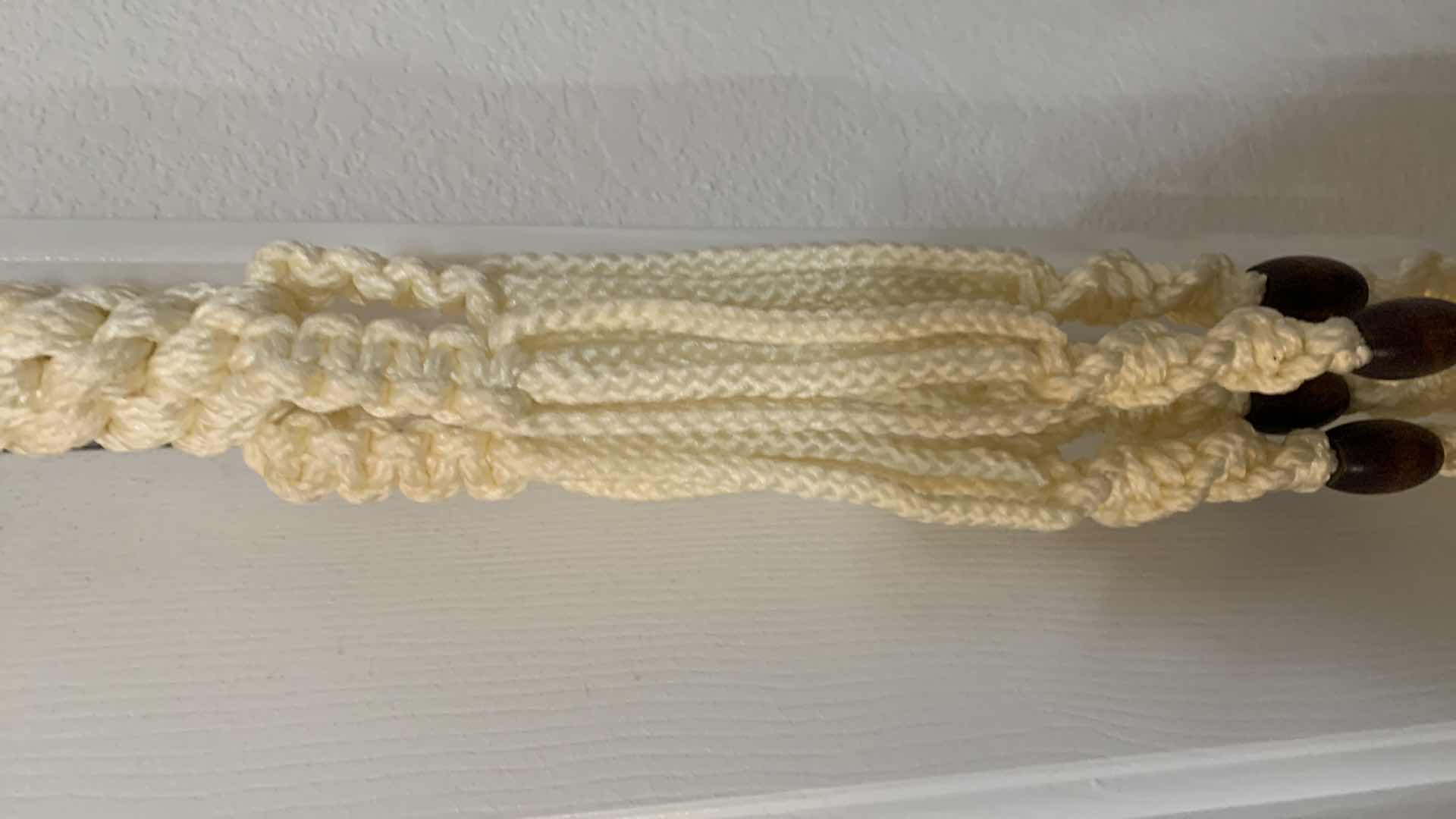 Photo 4 of THREE HANDMADE MACRAME POT HOLDERS APPROXIMATELY 36” LONG