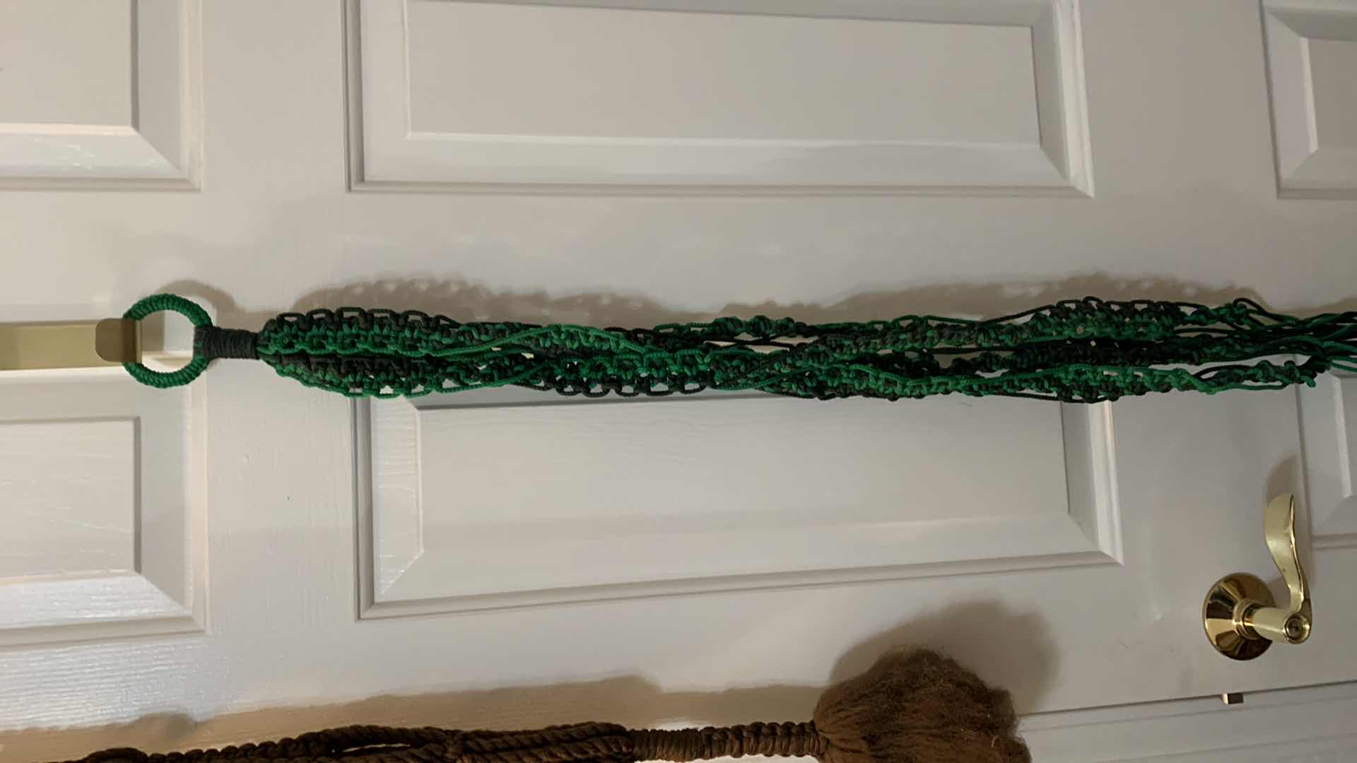 Photo 1 of THREE HANDMADE MACRAME POT HOLDERS APPROXIMATELY 36” LONG