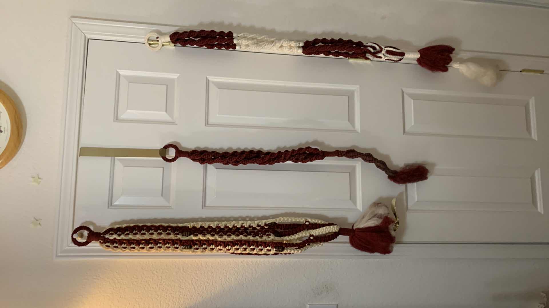 Photo 1 of THREE HANDMADE MACRAME POT HOLDERS APPROXIMATELY 36” LONG