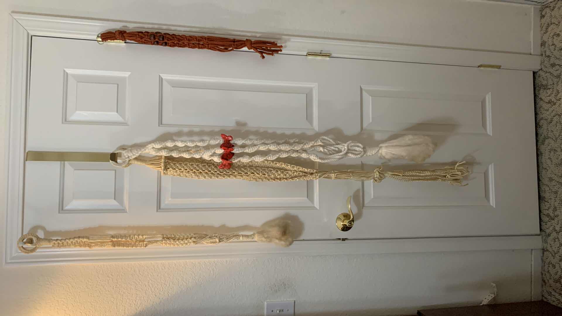 Photo 1 of FOUR HANDMADE MACRAME POT HOLDERS APPROXIMATELY 36” LONG