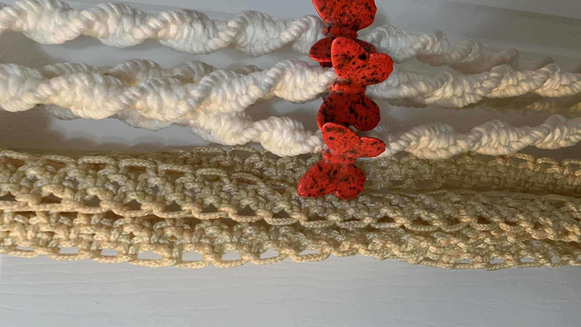 Photo 3 of FOUR HANDMADE MACRAME POT HOLDERS APPROXIMATELY 36” LONG