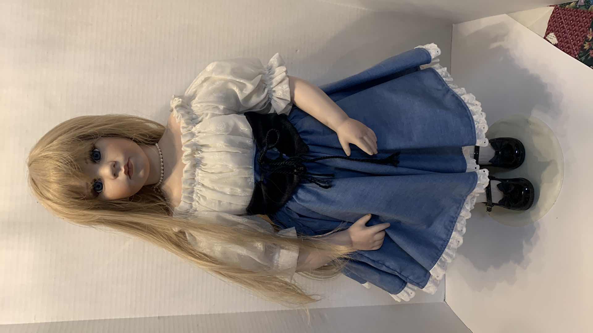 Photo 1 of PORCELAIN HANDMADE FROM PARTS NORWEGIAN DOLL 36” TALL