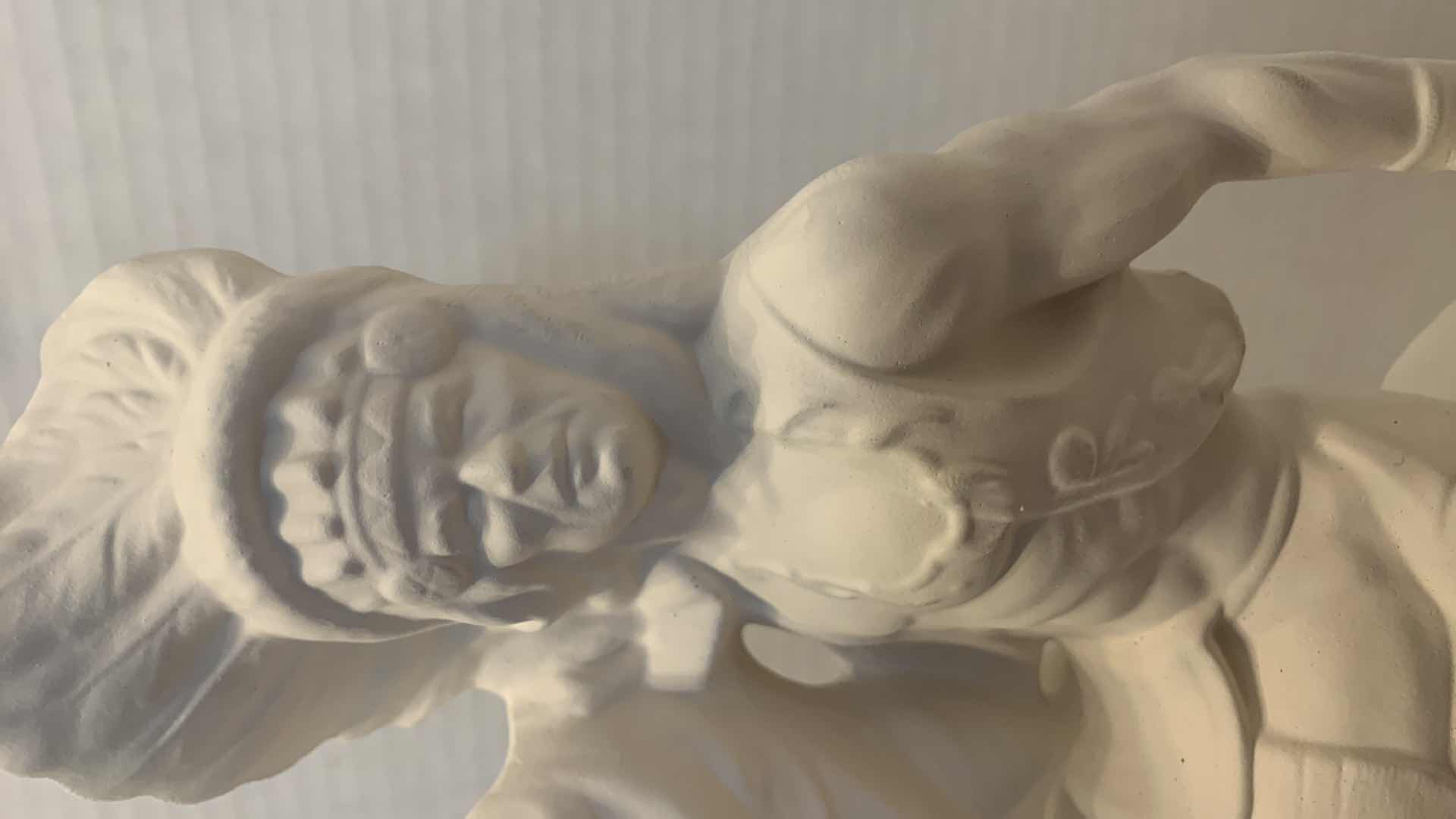 Photo 1 of PLASTER AMERICAN INDIAN CHIEF SCULPTURE 24” TALL