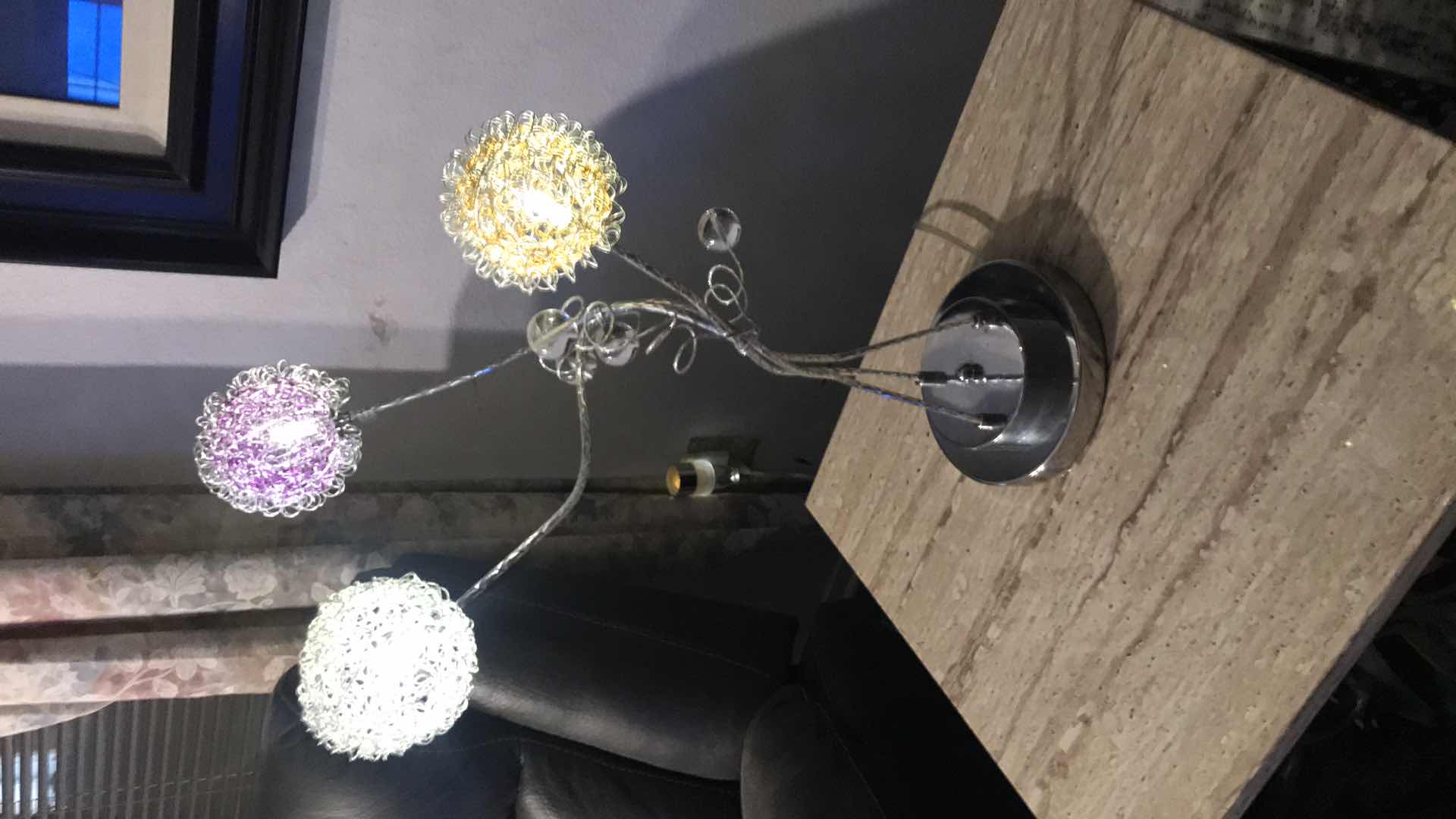 Photo 1 of DECORATIVE SCULPTURE LAMP, PPROX 24” TALL, UNUSED IN ORIGINAL BOX (PHOTO IS A TWIN)