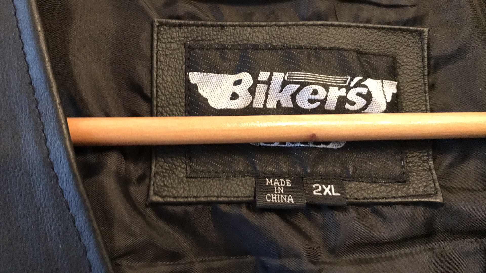 Photo 3 of LEATHER BIKER VEST SIZE 2XL