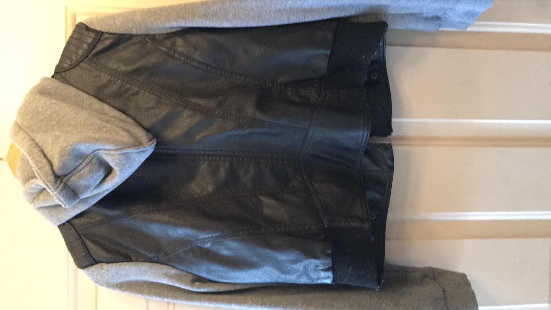 Photo 1 of LEATHER/COTTON BIKER JACKET FOR WOMEN WITH HOODY