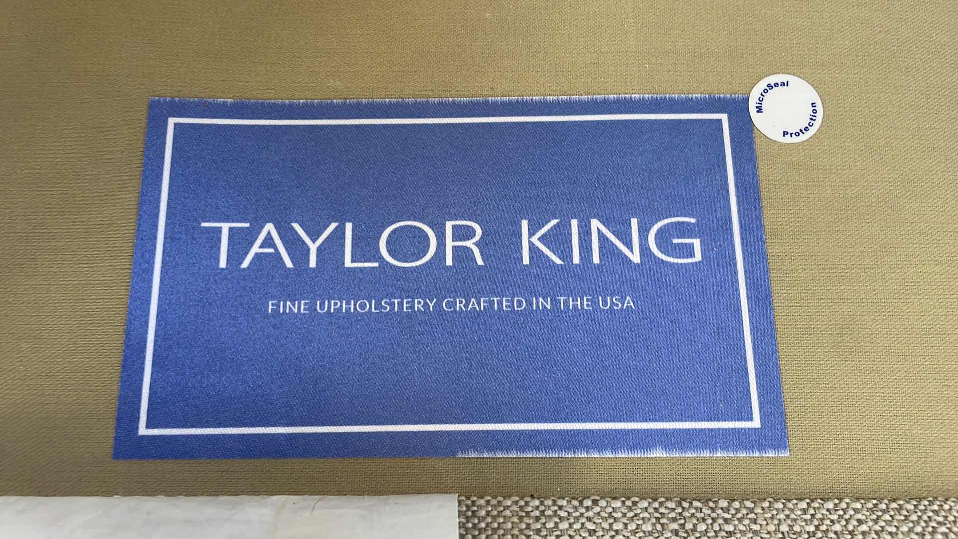 Photo 1 of TAYLOR MADE SOFA BY TAYLOR KING ATTACHED BACK CUSHIONS LAMSON LINEN FINISH FABRIC 87” X 40”