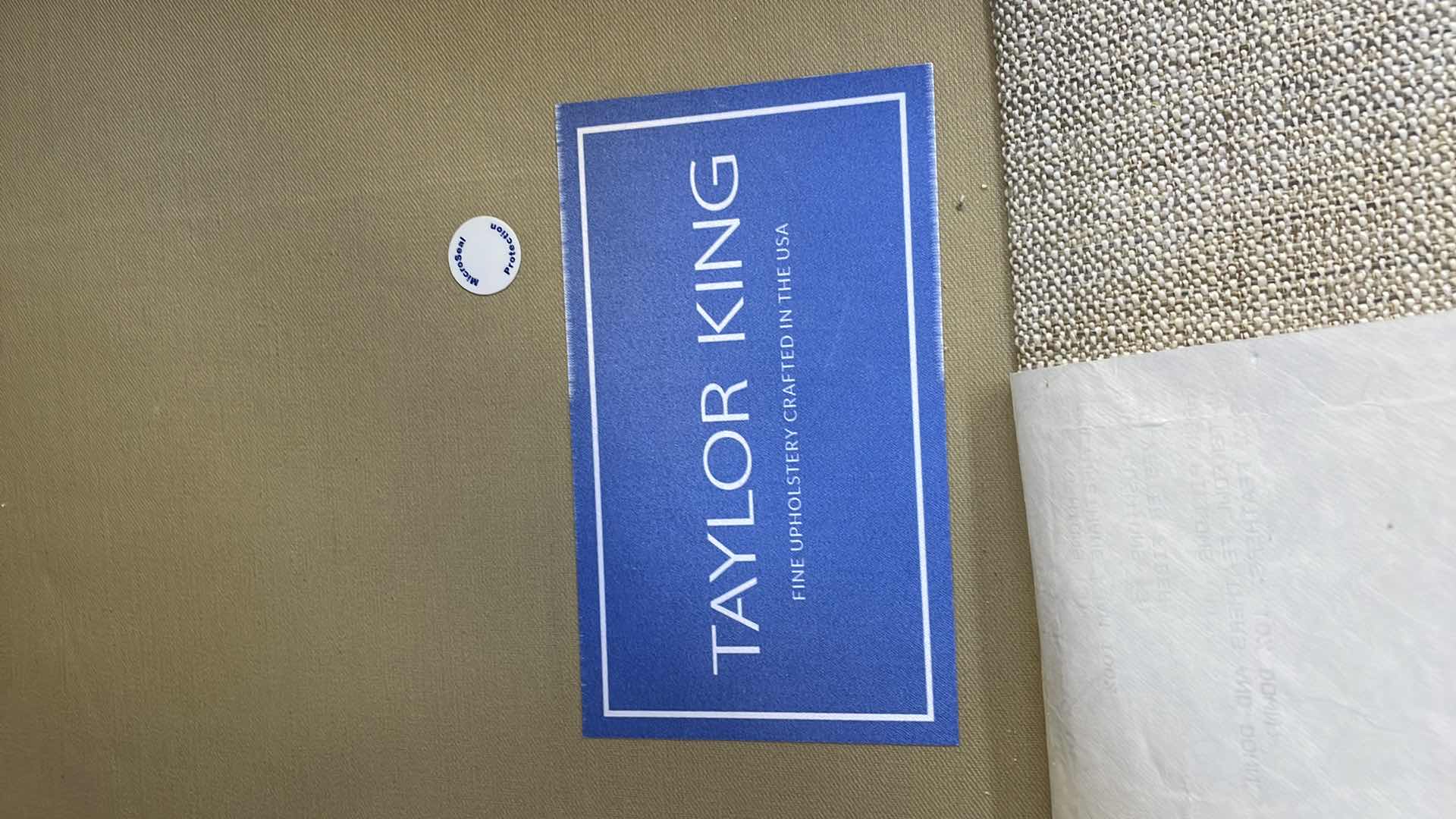 Photo 1 of TAYLOR MADE SOFA BY TAYLOR KING ATTACHED BACK CUSHIONS LAMSON LINEN FINISH FABRIC 87” X 40”