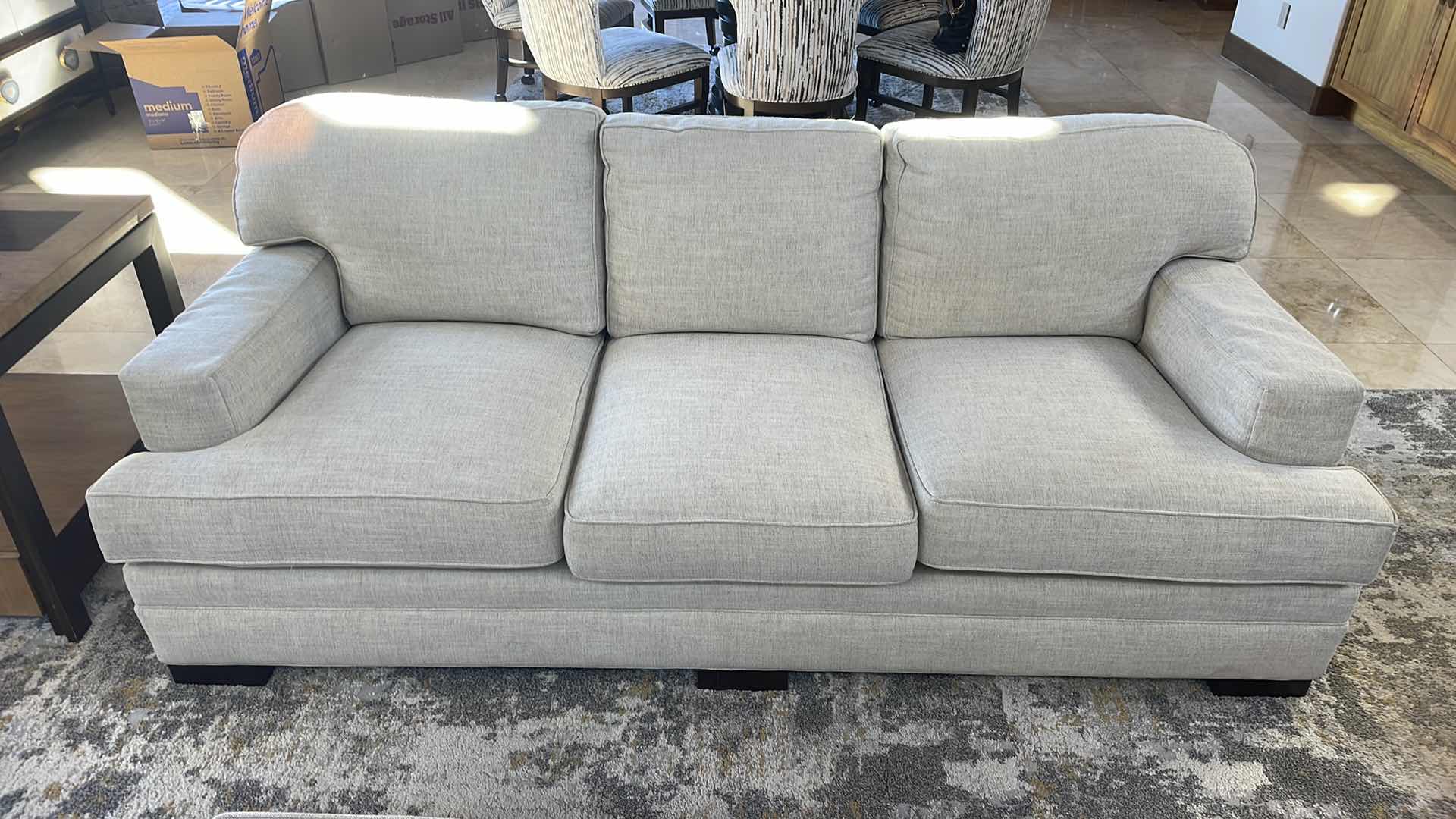 Photo 1 of TAYLOR MADE SOFA BY TAYLOR KING ATTACHED BACK CUSHIONS LAMSON LINEN FINISH FABRIC 87” X 40”