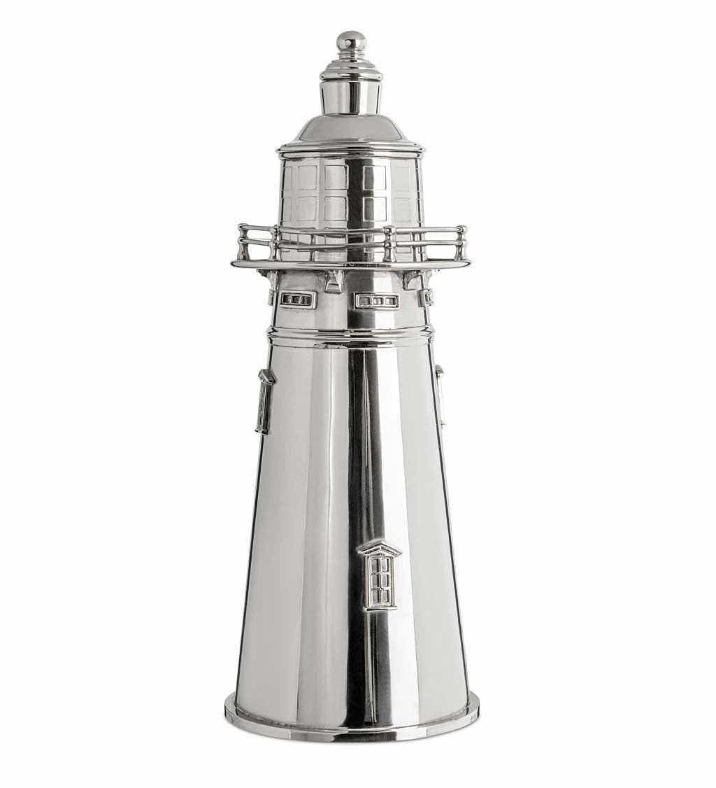 Photo 1 of WIND & WEATHER SILVER-PLATED BRASS LIGHTHOUSE COCKTAIL SHAKER PS7575 AND ANTHEM COUNTRY CLUB SHAKER
