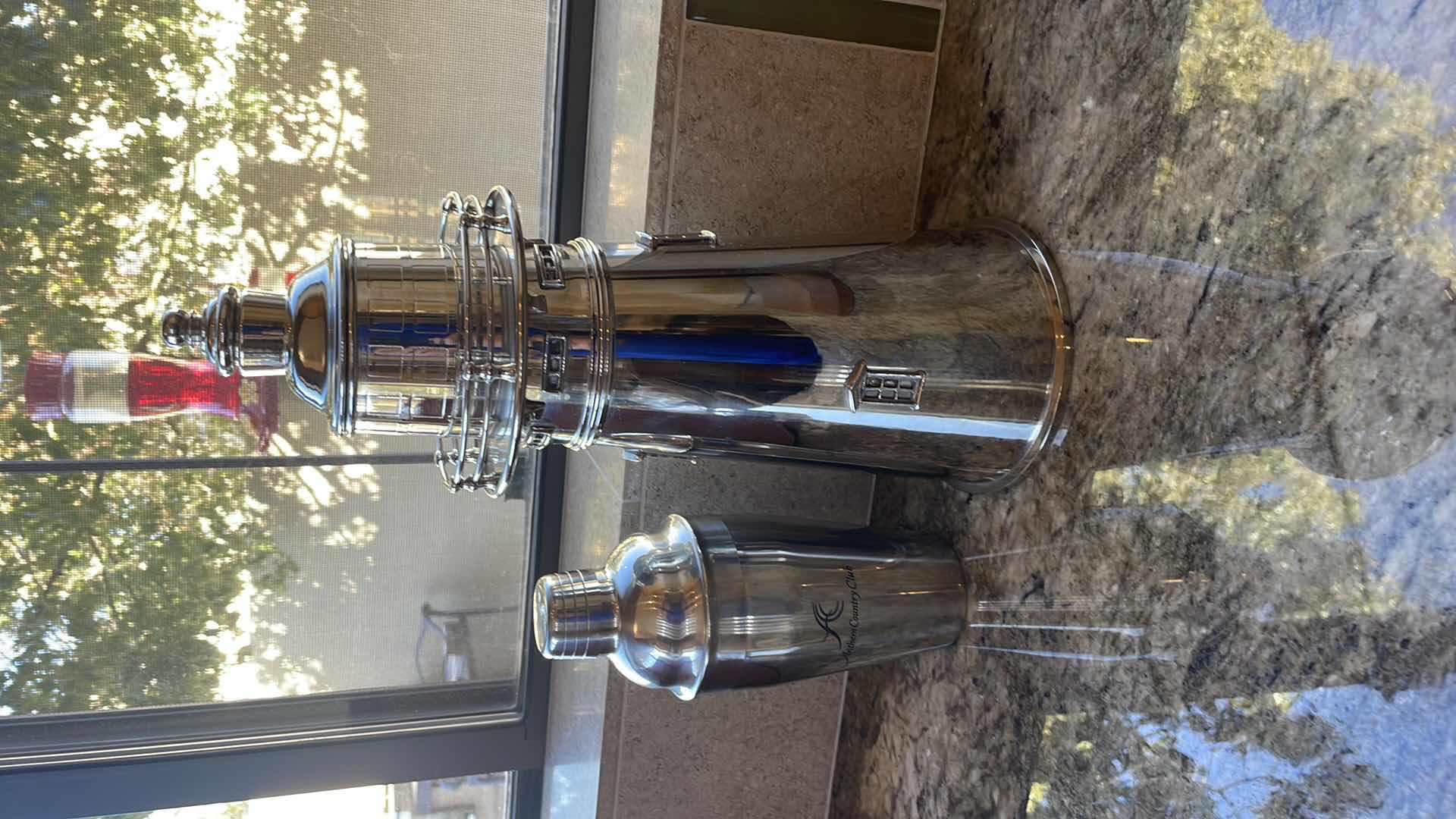 Photo 2 of WIND & WEATHER SILVER-PLATED BRASS LIGHTHOUSE COCKTAIL SHAKER PS7575 AND ANTHEM COUNTRY CLUB SHAKER