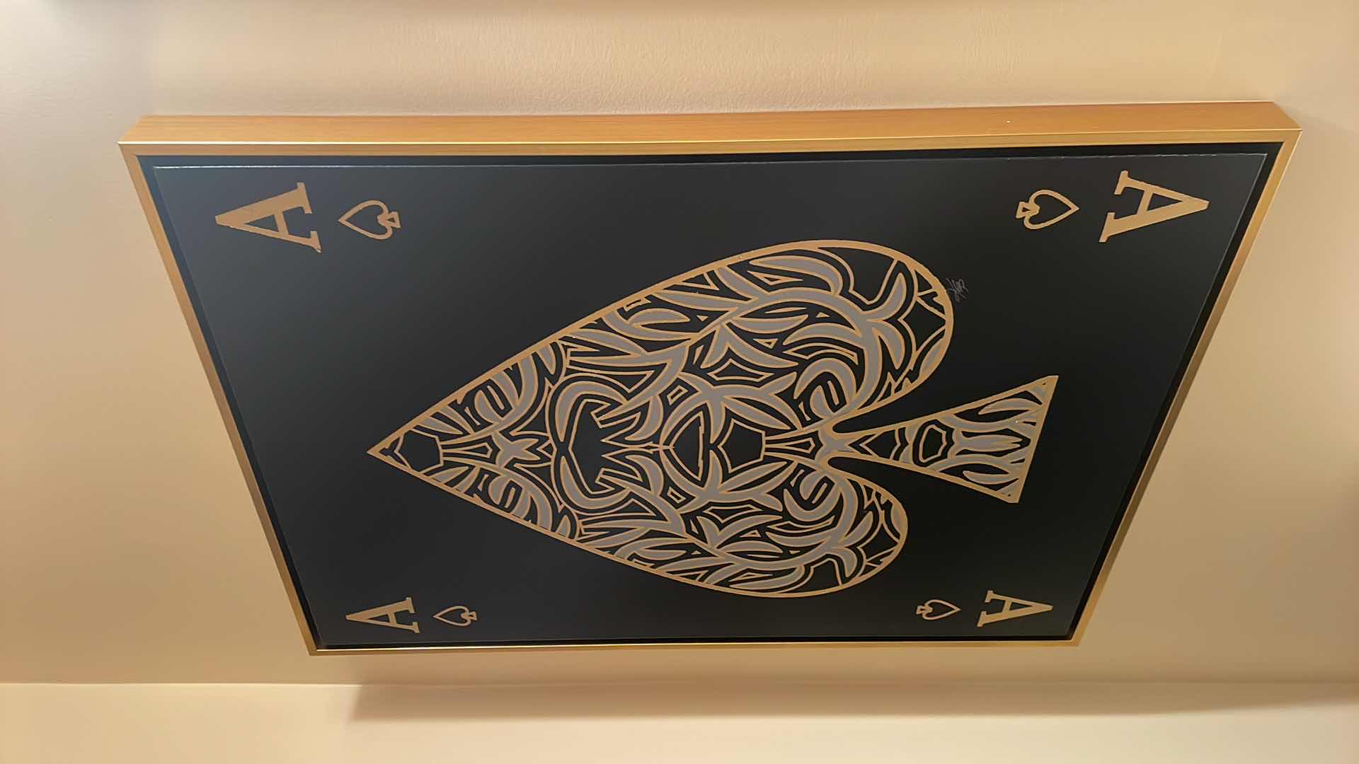 Photo 1 of ACE OF SPADES PLAYING CARD ART WORK 25-1/2” X 35-1/2”