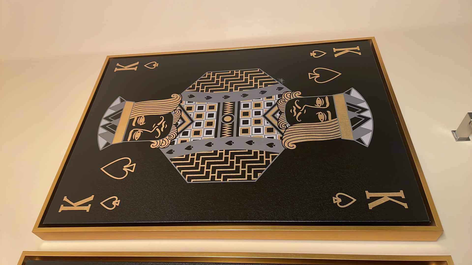 Photo 1 of KING OF SPADES PLAYING CARD ART WORK 25-1/2” X 35-1/2”