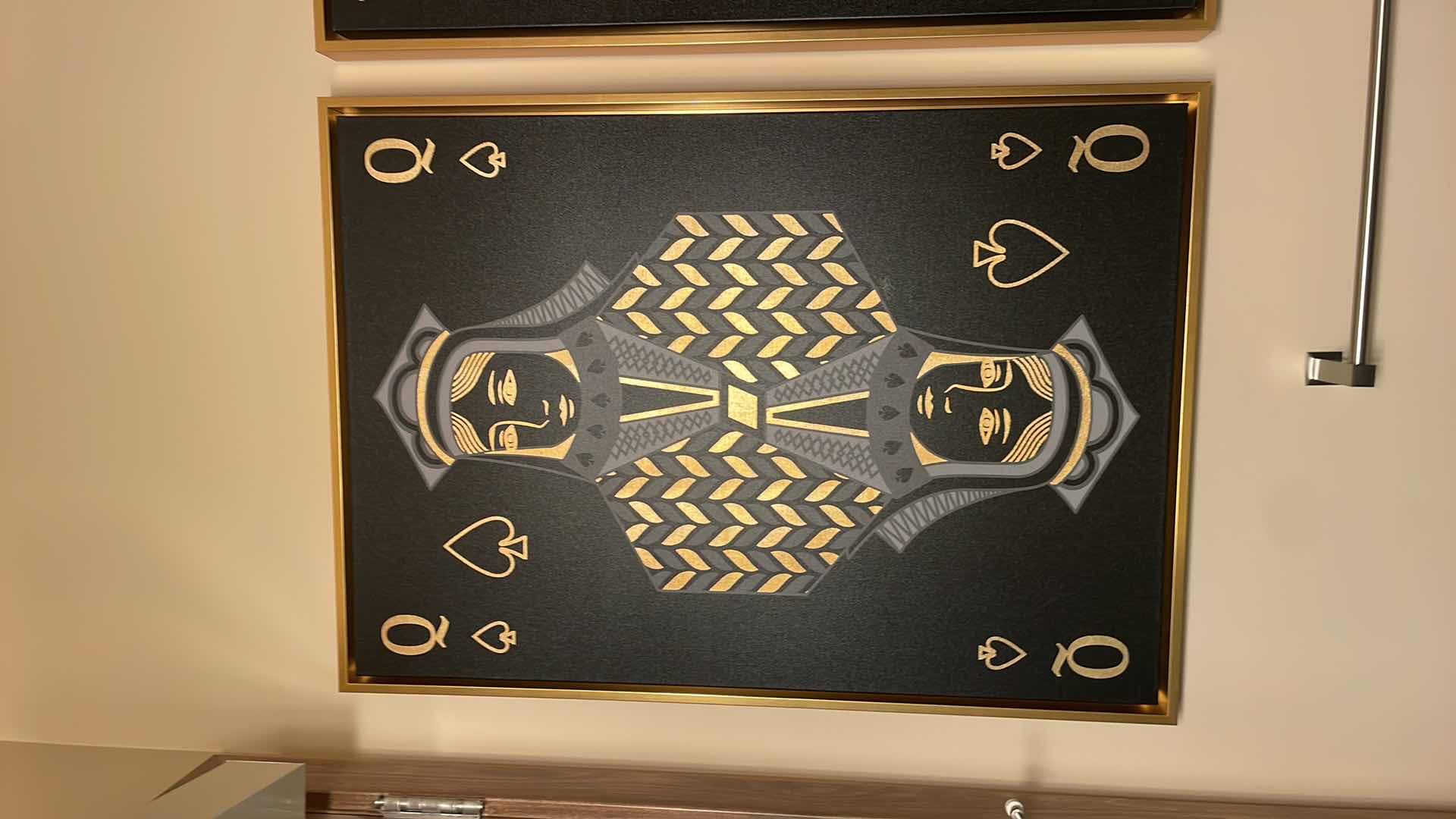 Photo 1 of QUEEN OF SPADES PLAYING CARD ART WORK 25-1/2” X 35-1/2”