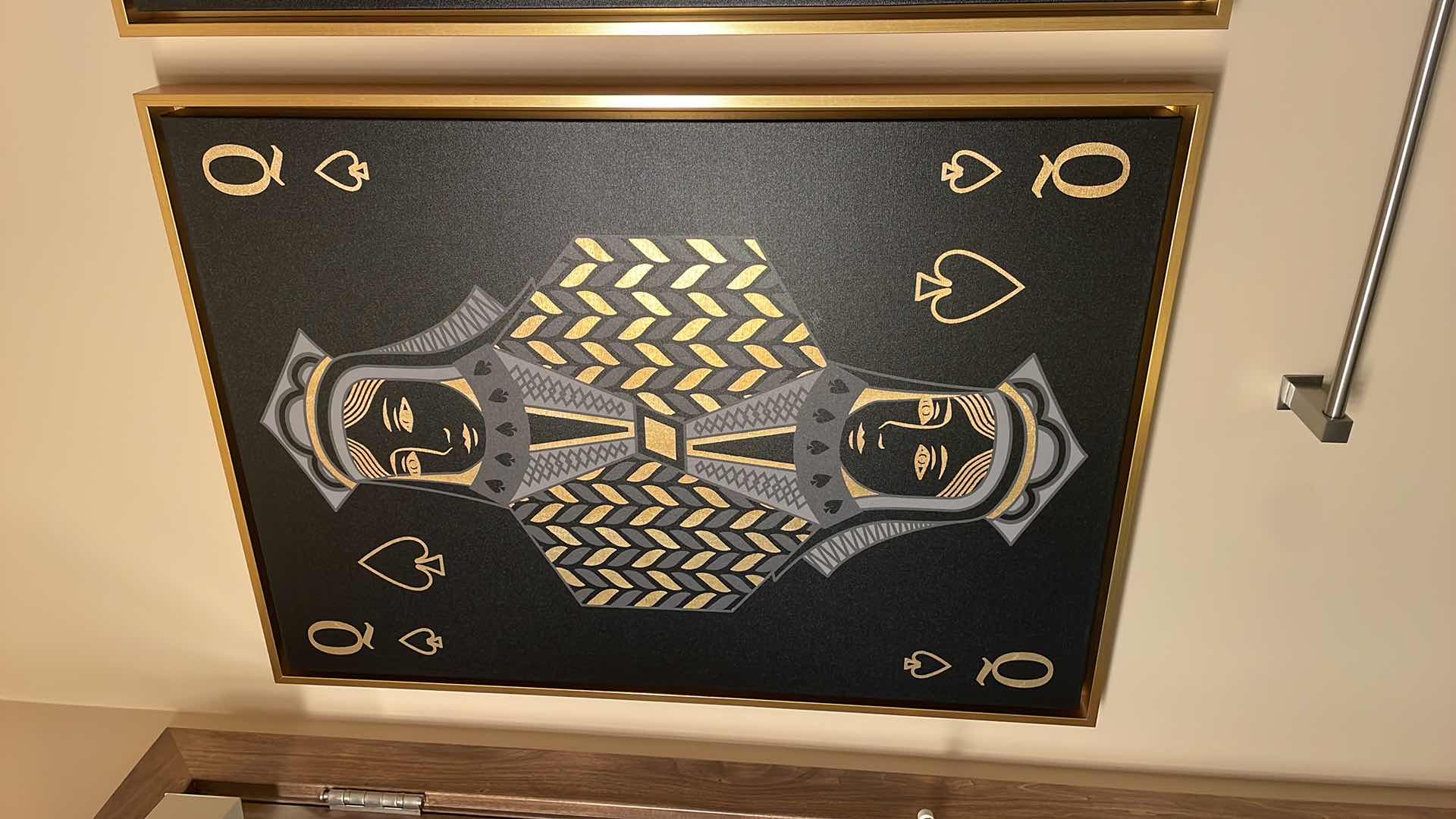 Photo 1 of QUEEN OF SPADES PLAYING CARD ART WORK 25-1/2” X 35-1/2”