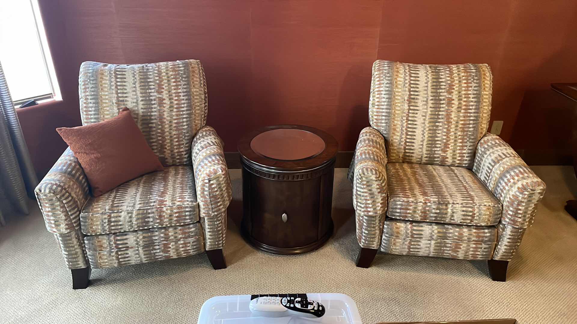 Photo 1 of TAYLOR KING SANDMAN RECLINING CHAIRS 36” X 36” H36” (2)