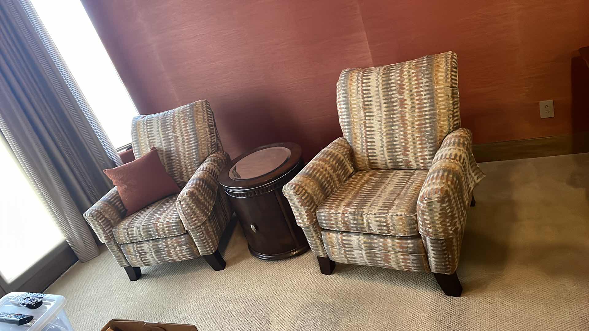 Photo 3 of TAYLOR KING SANDMAN RECLINING CHAIRS 36” X 36” H36” (2)