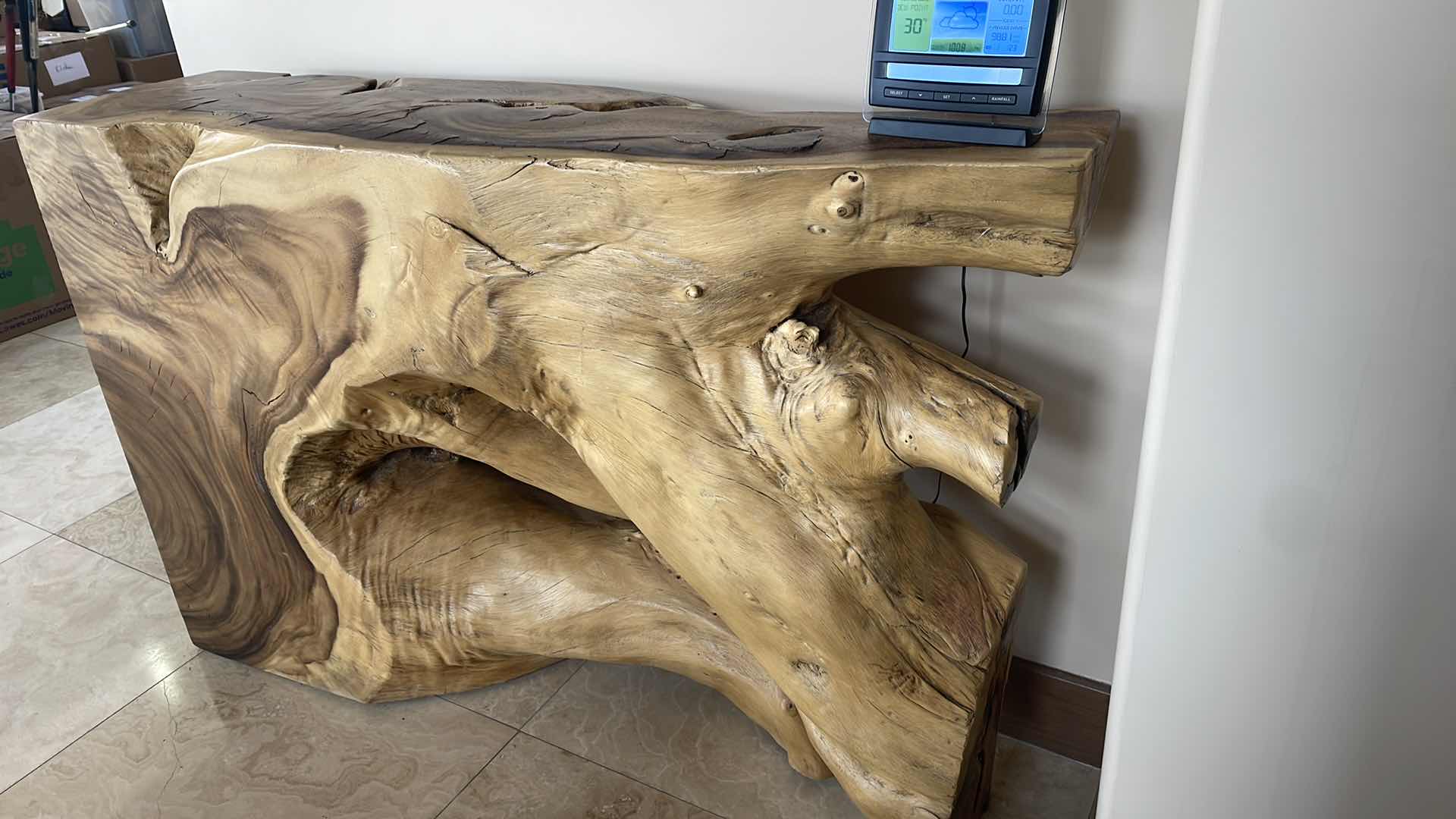 Photo 1 of STUNNING LIVE EGDE WOOD CONSOLE TABLE 13” X 53” H35-1/2”