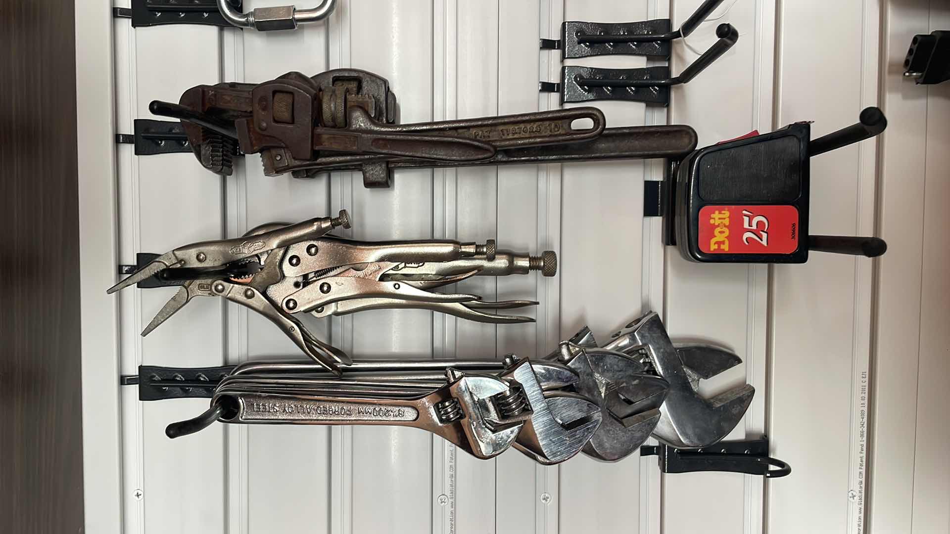 Photo 1 of CRESCENT. WRENCHES, VICE GRIPS PIPE WRENCHES 25 FOOT TAPE MEASURE.