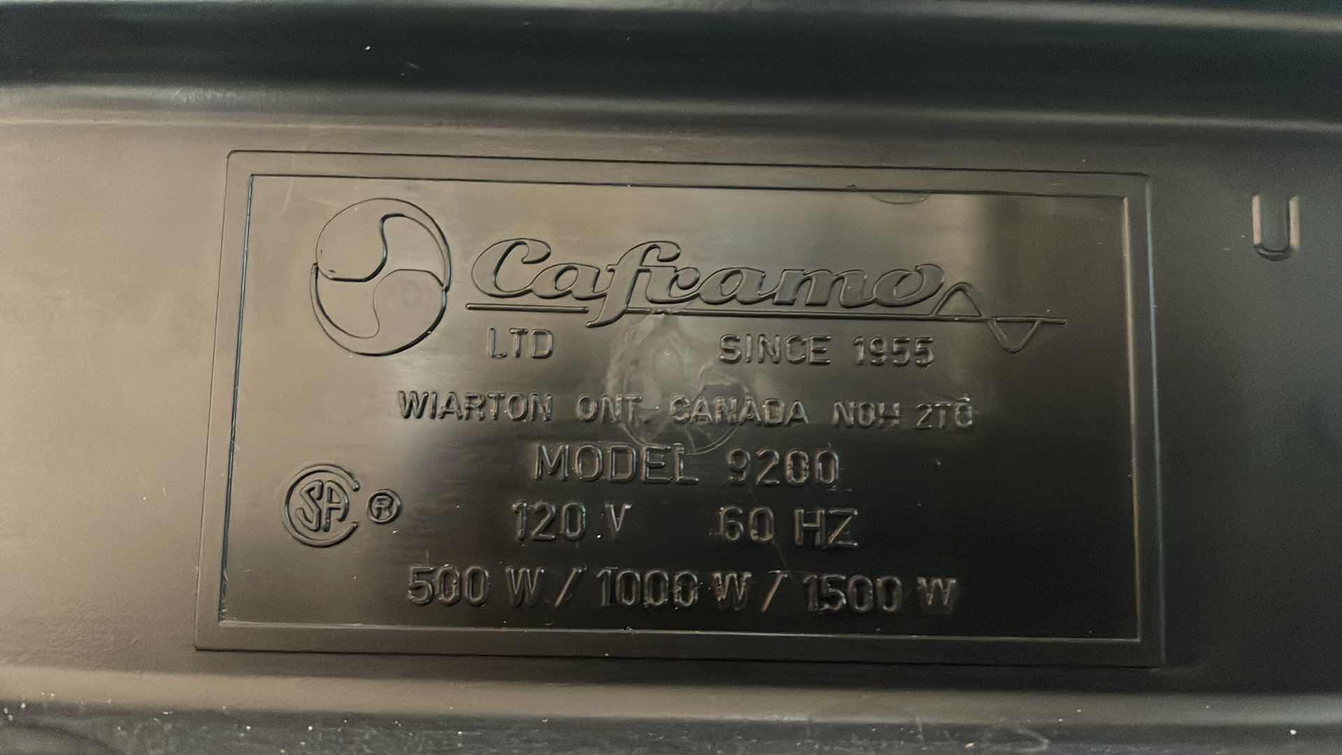 Photo 1 of CAFRAMO 1500W ELECTRIC MARINE/RV CABIN HEATER - MODEL 9200 -