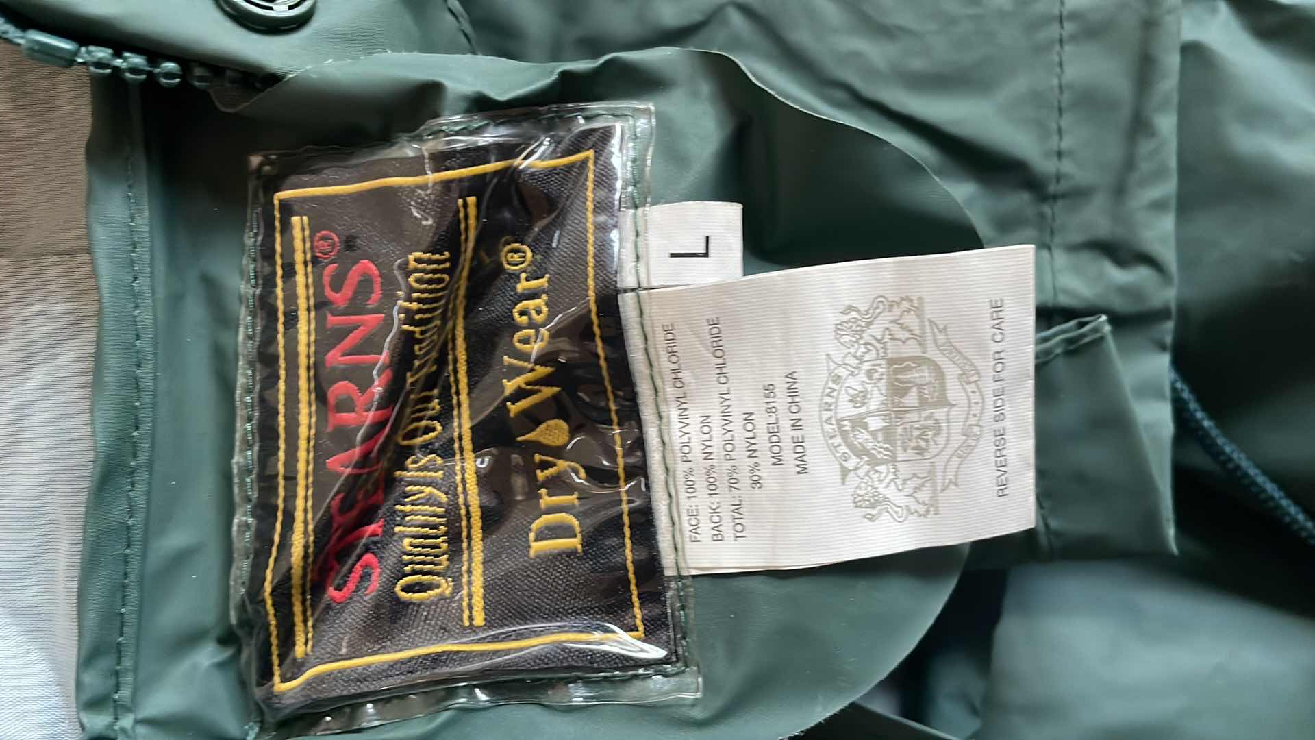 Photo 1 of STERNS RAIN GEAR DRY GEAR SIZE LARGE