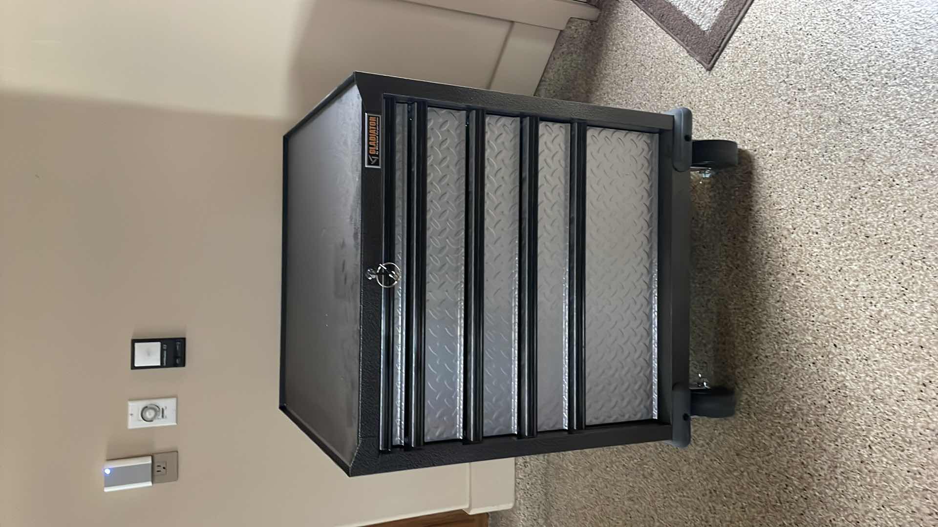 Photo 1 of GLADIATOR 5 DRAWER ROLLING TOOL BOX 26-1/2” X 24” H34” WITH KEY