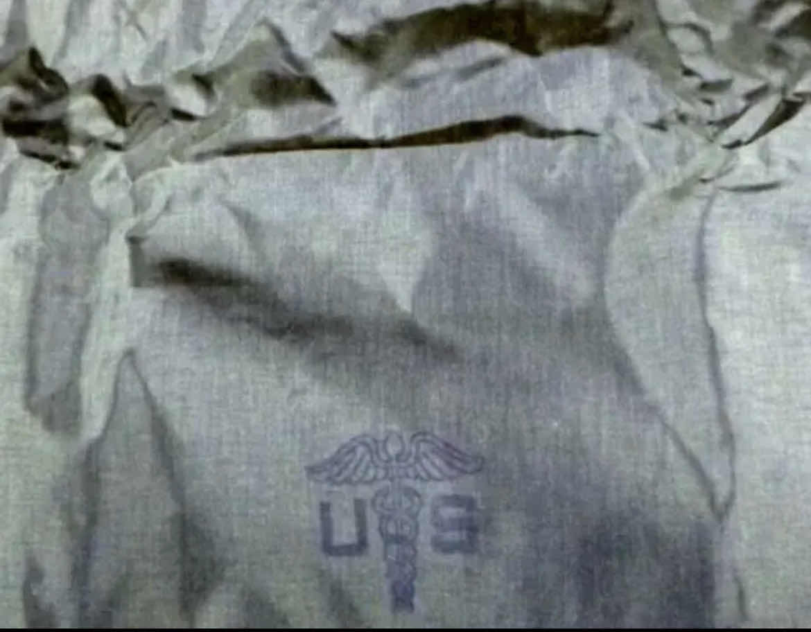 Photo 1 of USGI MILITARY TEXTILE STORAGE BAG W/ CADUCEUS SYMBOL 13.5" X 15.5" X 28" LONG