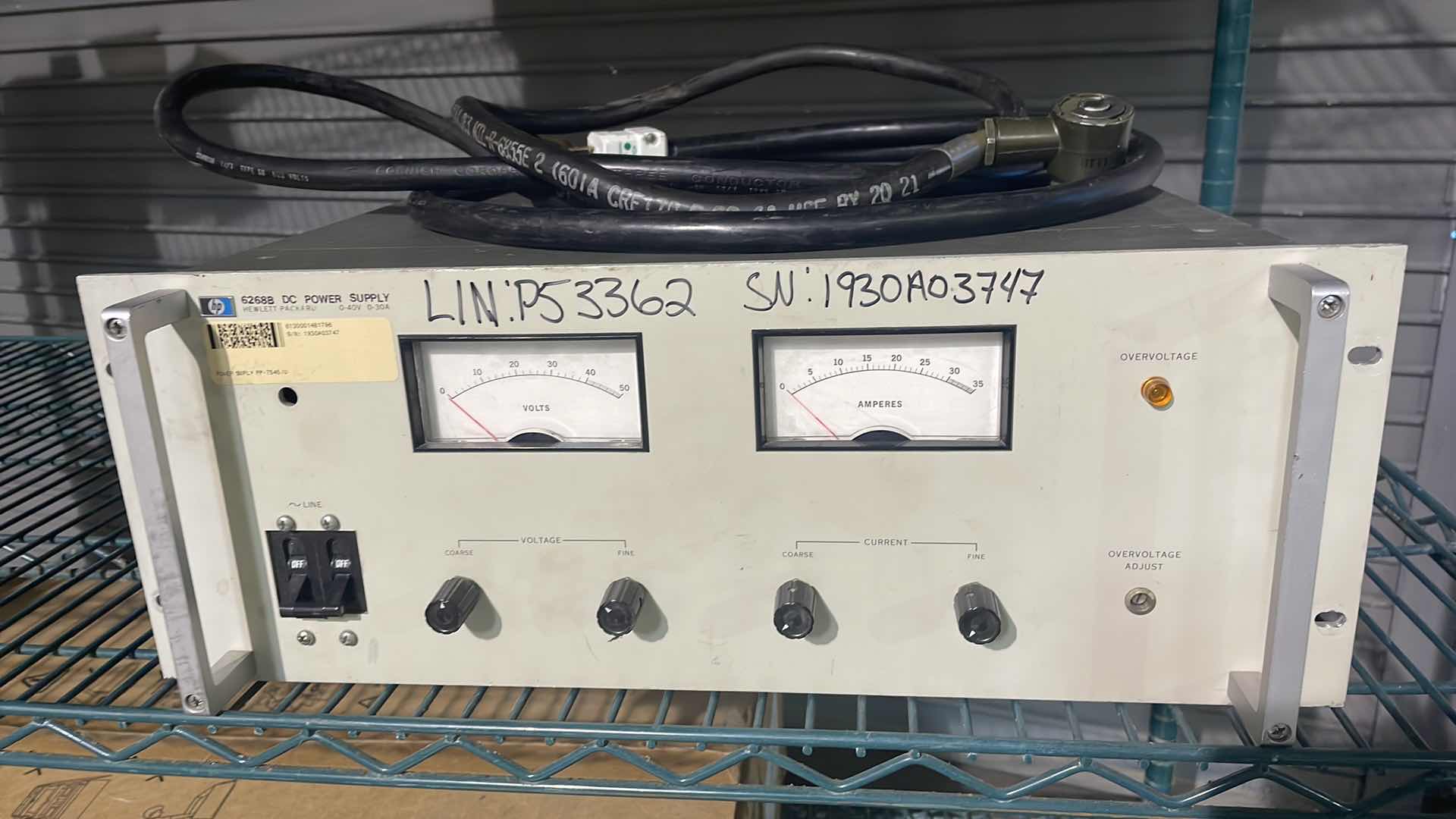 Photo 1 of HP 6268B DC POWER SUPPLY