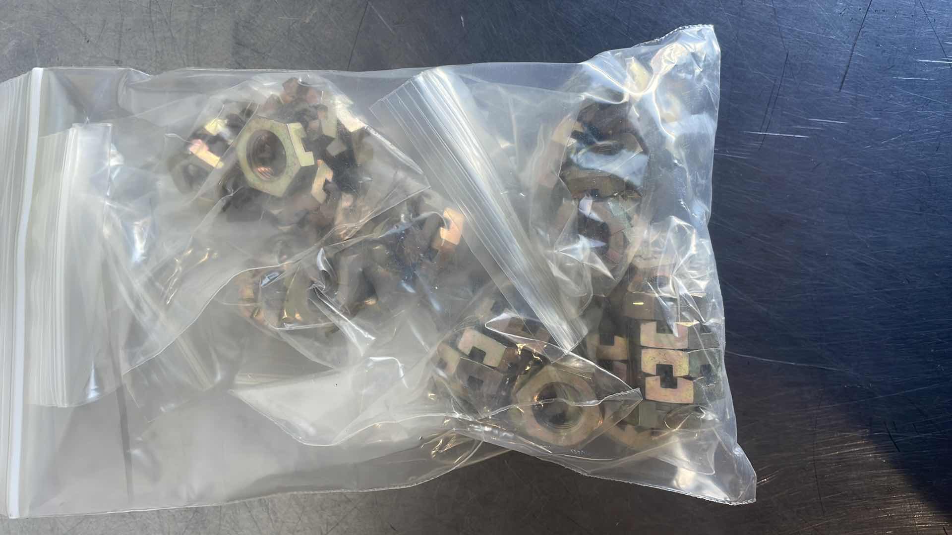 Photo 1 of 1/2-20 SLOTTED (CASTELLATED) HEX HEAD JAM NUTS (100 PCS) 1/4" NUT HEIGHT