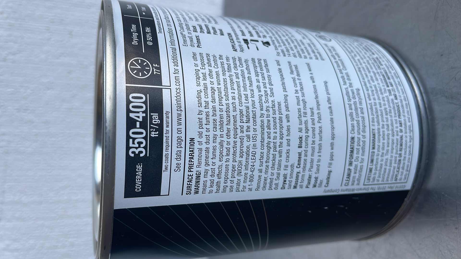 Photo 1 of EMERALD® INTERIOR ACRYLIC LATEX SEMI-GLOSS EXTRA WHITE K38W351 30.7 FL OZ