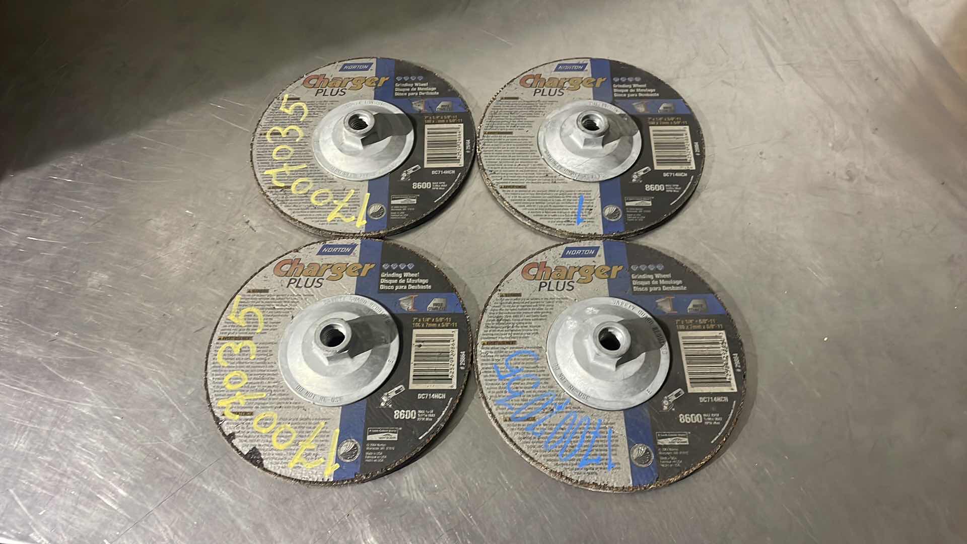 View 1 of NORTON CHARGER PLUS GRINDING WHEELS 7” X 1/4” X 5/8”-11 (4)