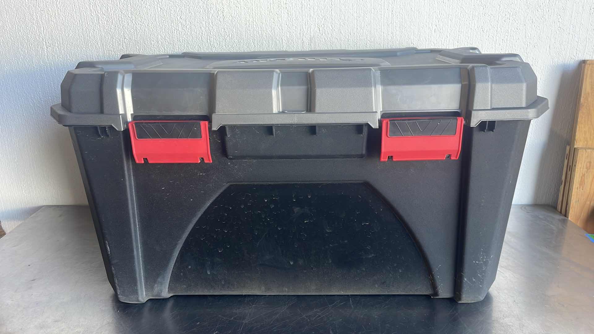 Photo 1 of HUSKY 20 GAL HINGED LATCHING TOTE