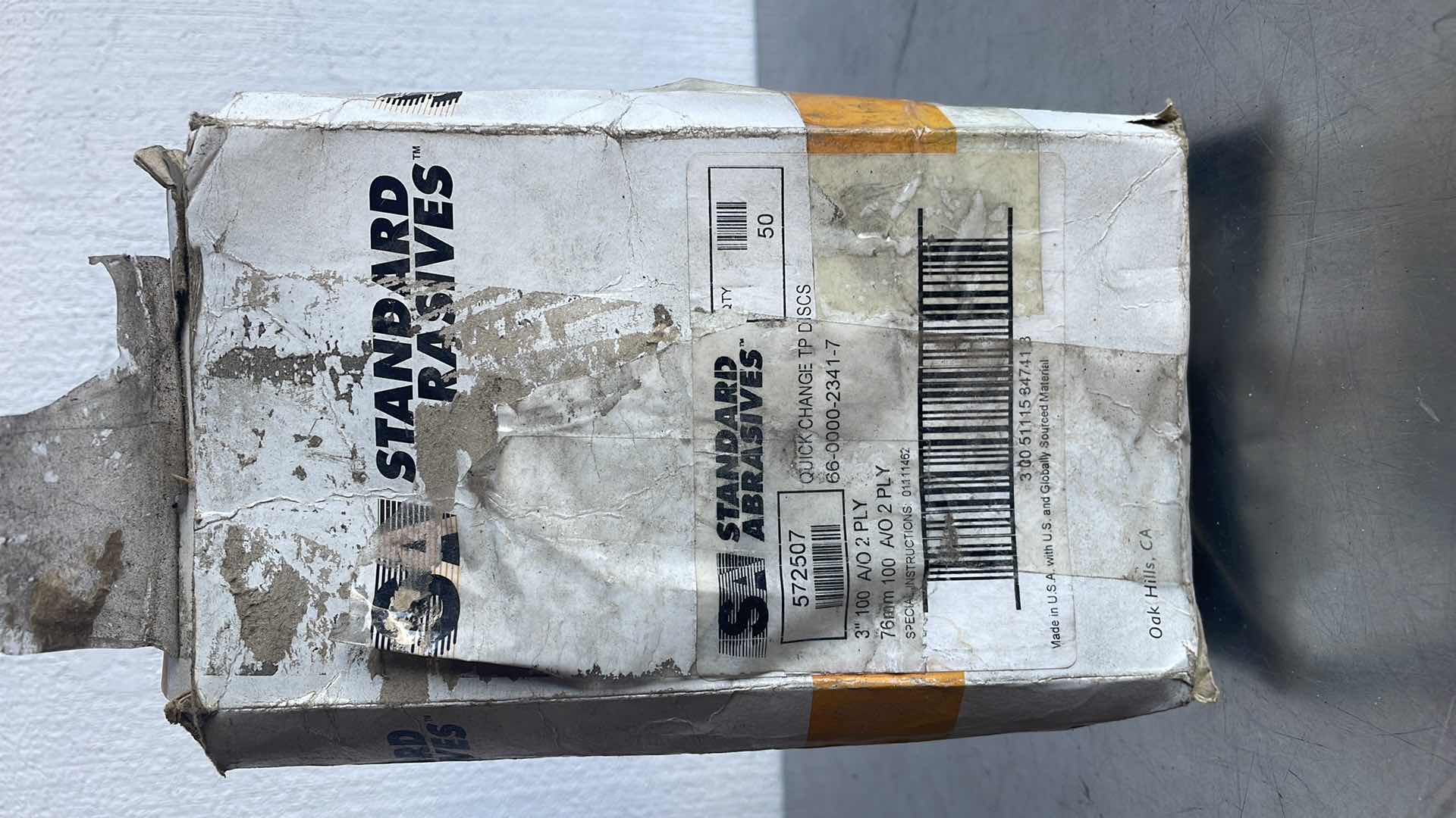 Photo 1 of STANDARD ABRASIVES QUICK CHANGE TP A/O 2 PLY DISC 572507 3" 100 GRIT