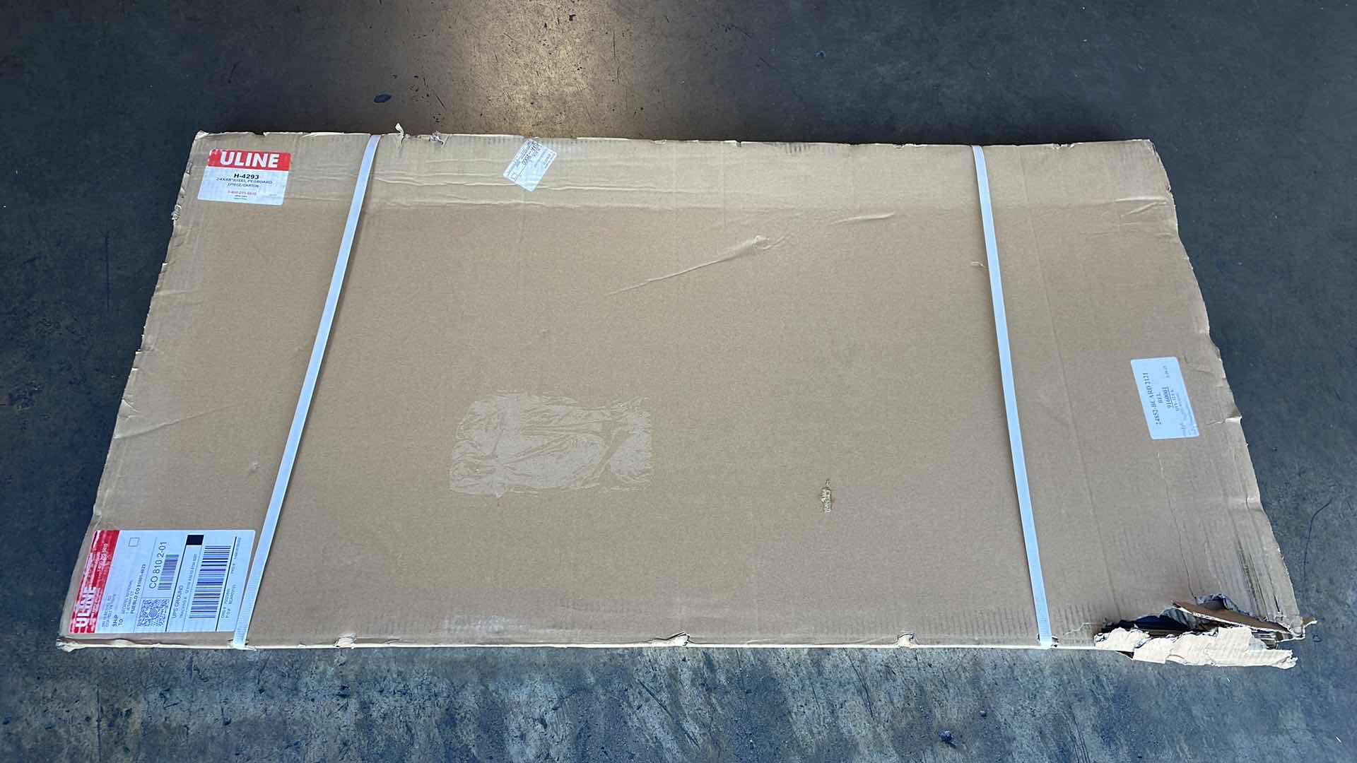 Photo 1 of ULINE H-4293 24”X48"STEEL PEGBOARD GRAY