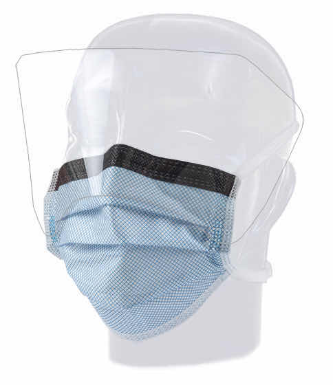 Photo 1 of PRECEPT 15331 FLUIDGARD® 160 ANTI-FOG SURGICAL MASK WITH
ANTI-GLARE SHIELD (100)