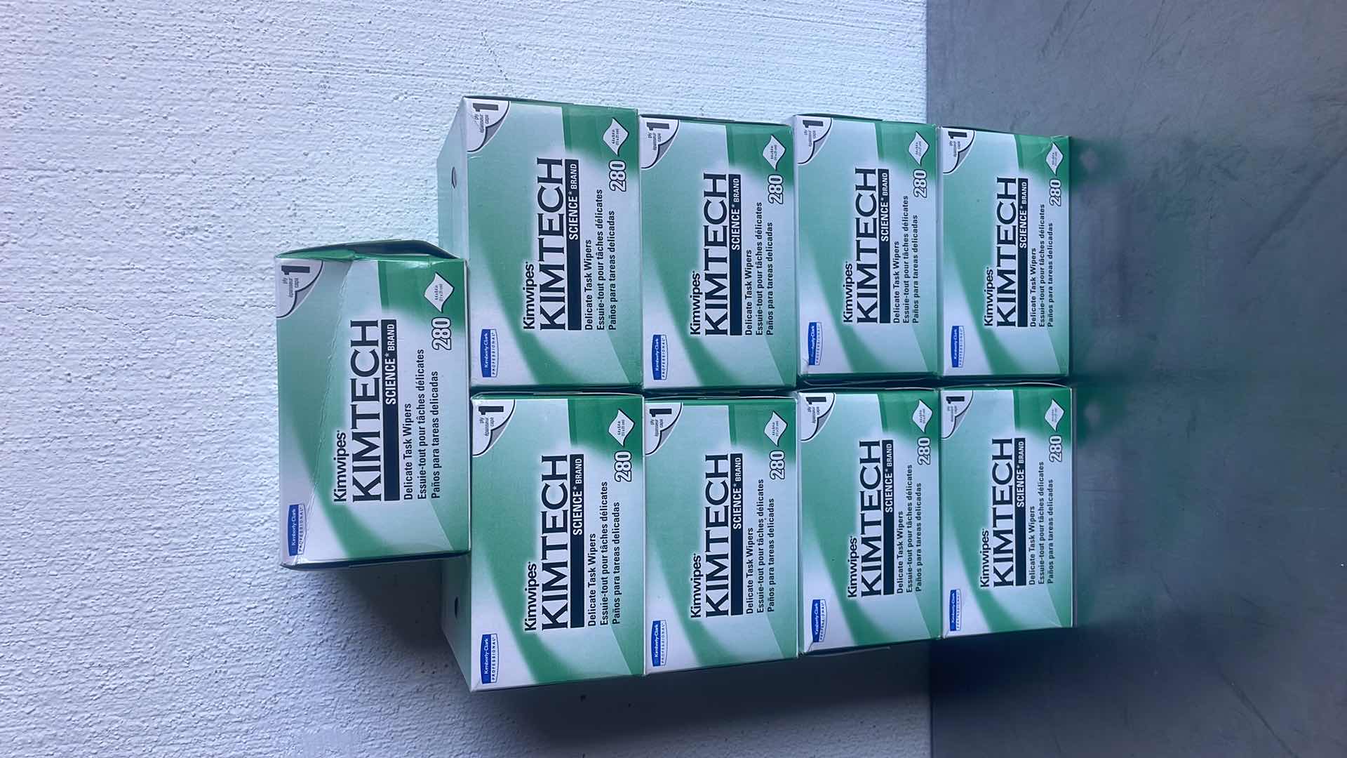Photo 1 of KIMTECH SCIENCE KIMWIPES DELICATE TASK WIPERS, 4.4 X 8.4 IN. 1-PLY, 280 SHEETS/BOX, (9 BOXES)