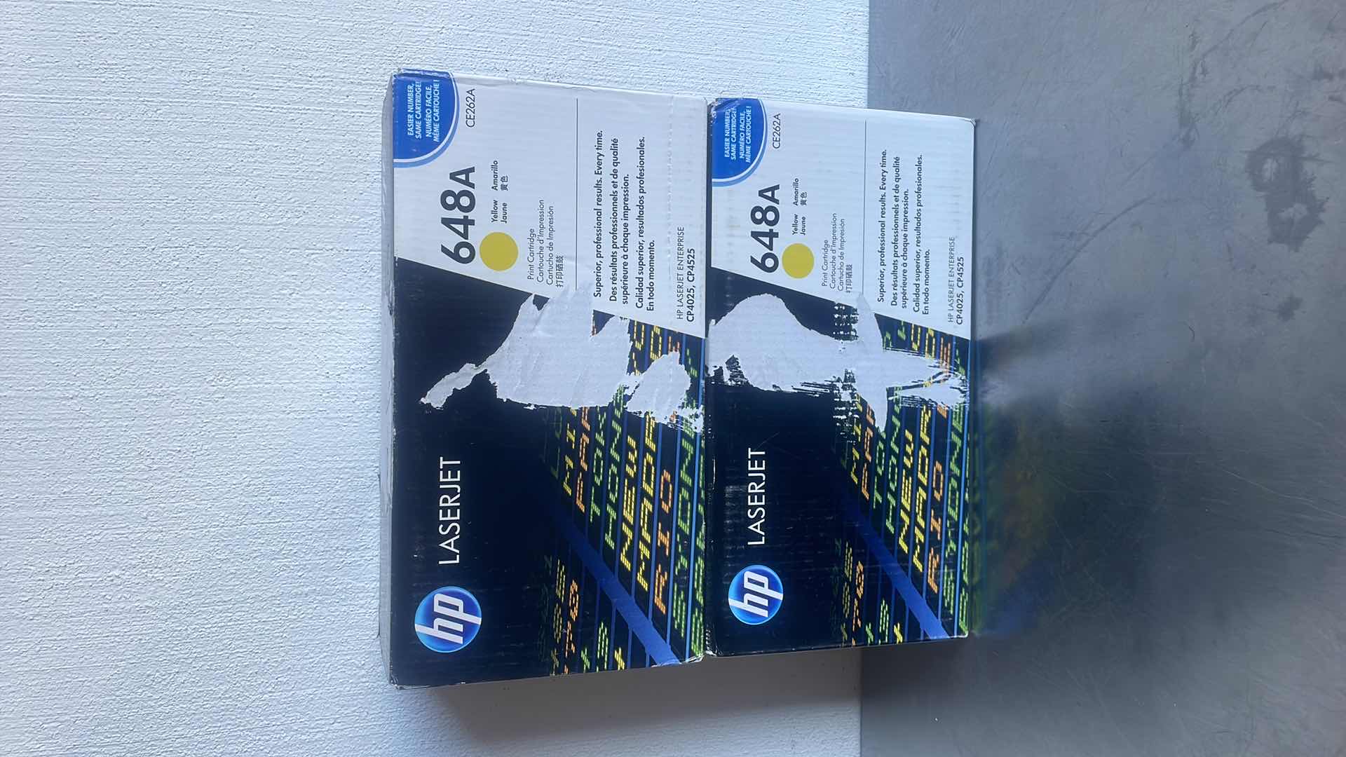 Photo 1 of HP 648A TONER CARTRIDGE YELLOW TONER CARTRIDGE (2)