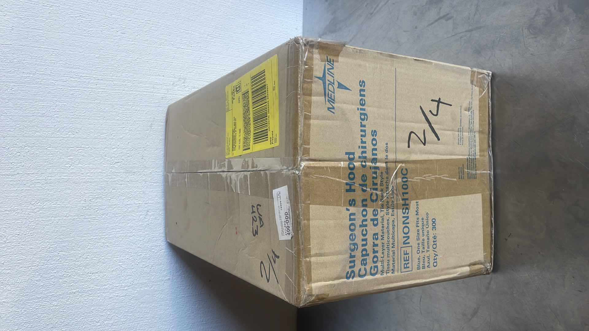 Photo 1 of MEDLINE SURGEONS HOOD MULTI LAYER TIE BACK STYLE BLUE  (300)