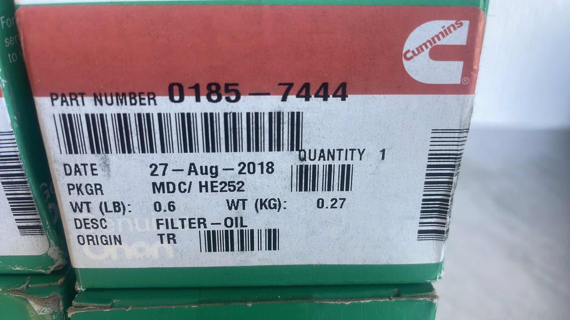 Photo 1 of ONAN OIL FILTER
PART #185-7444(6)