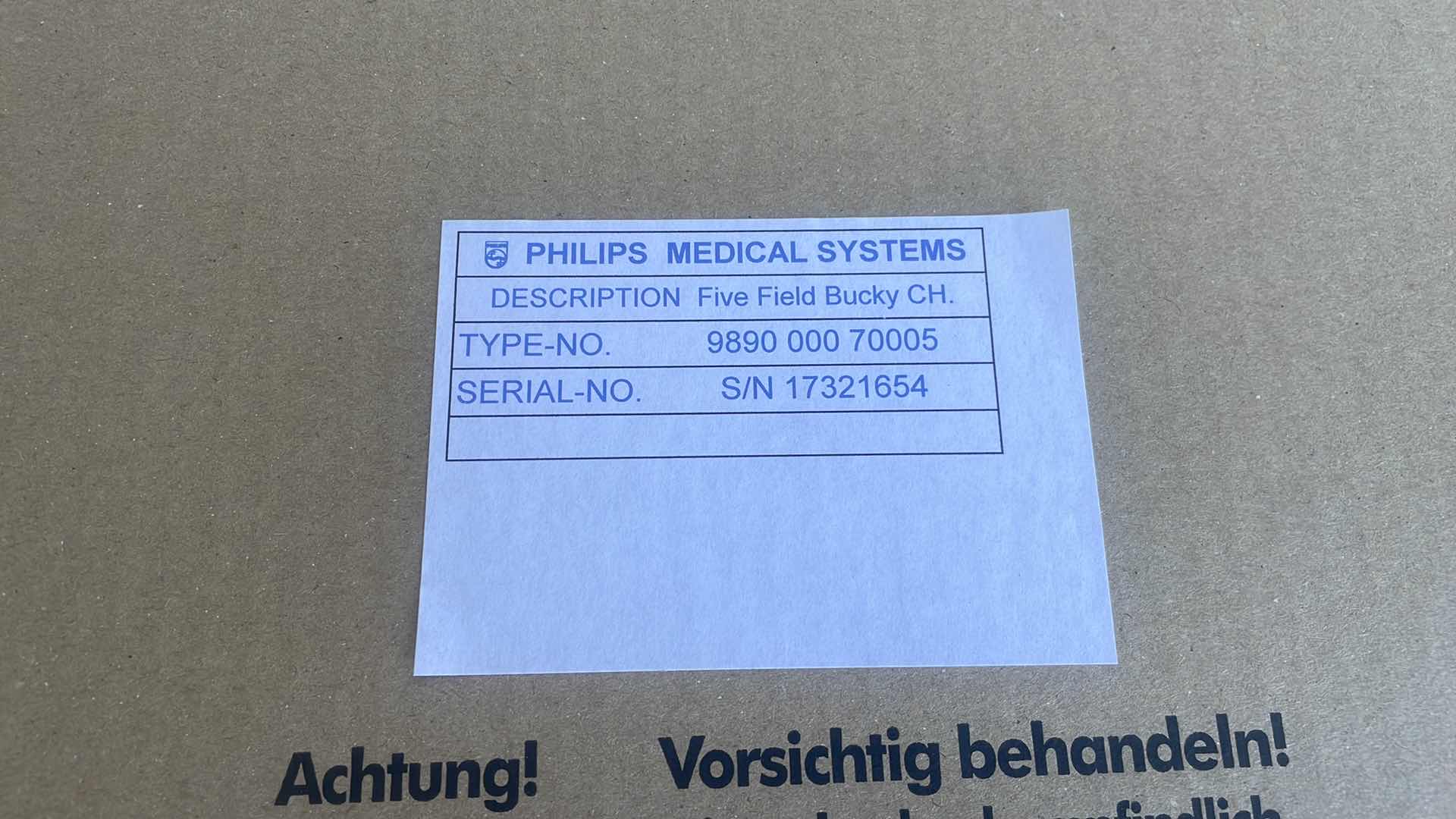 Photo 1 of PHILIPS DETECTOR 5-FIELD BUCKY CHAMBER 9890-000-70005 NEW