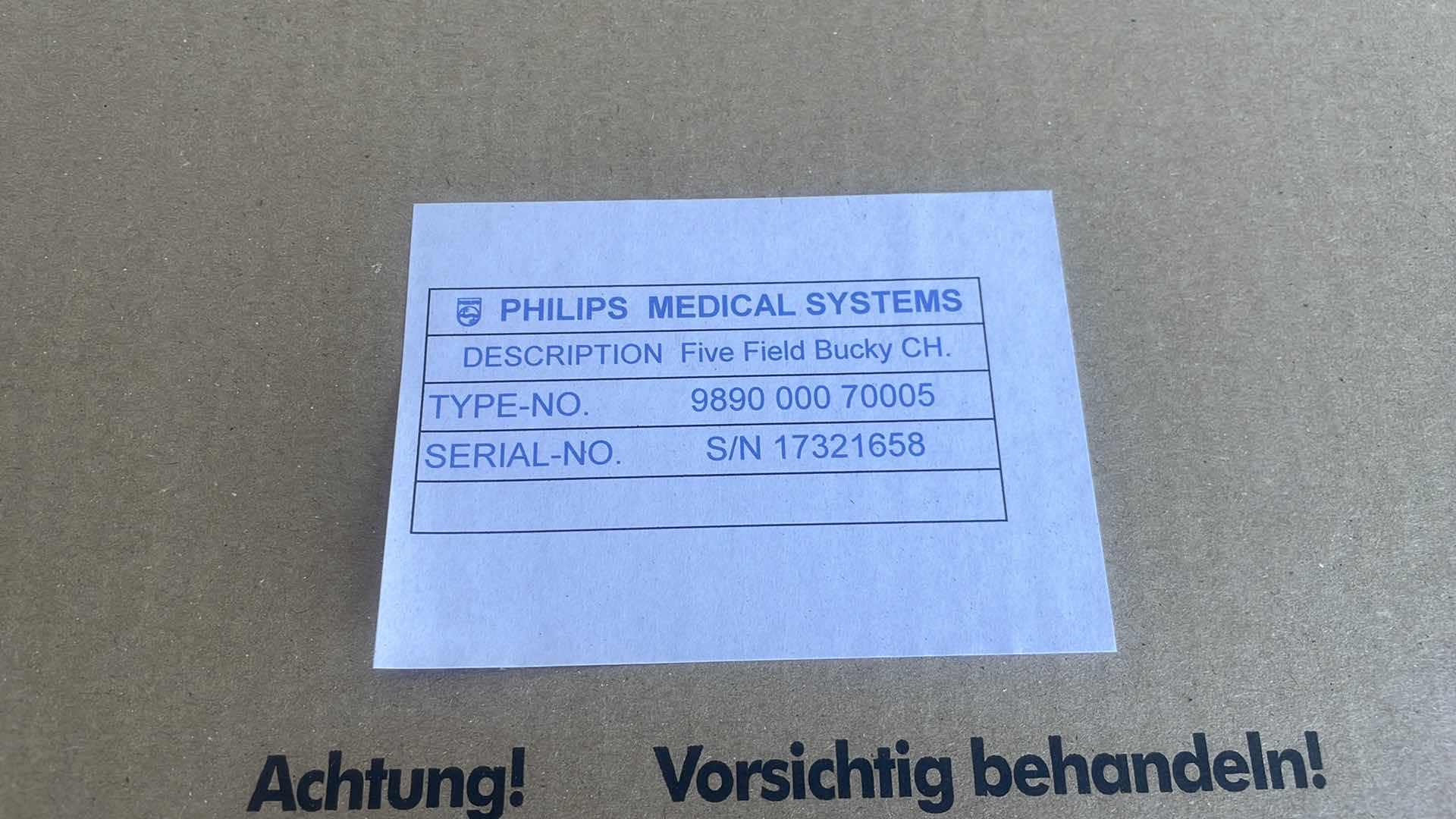 Photo 1 of PHILIPS DETECTOR 5-FIELD BUCKY CHAMBER 9890-000-70005 NEW
