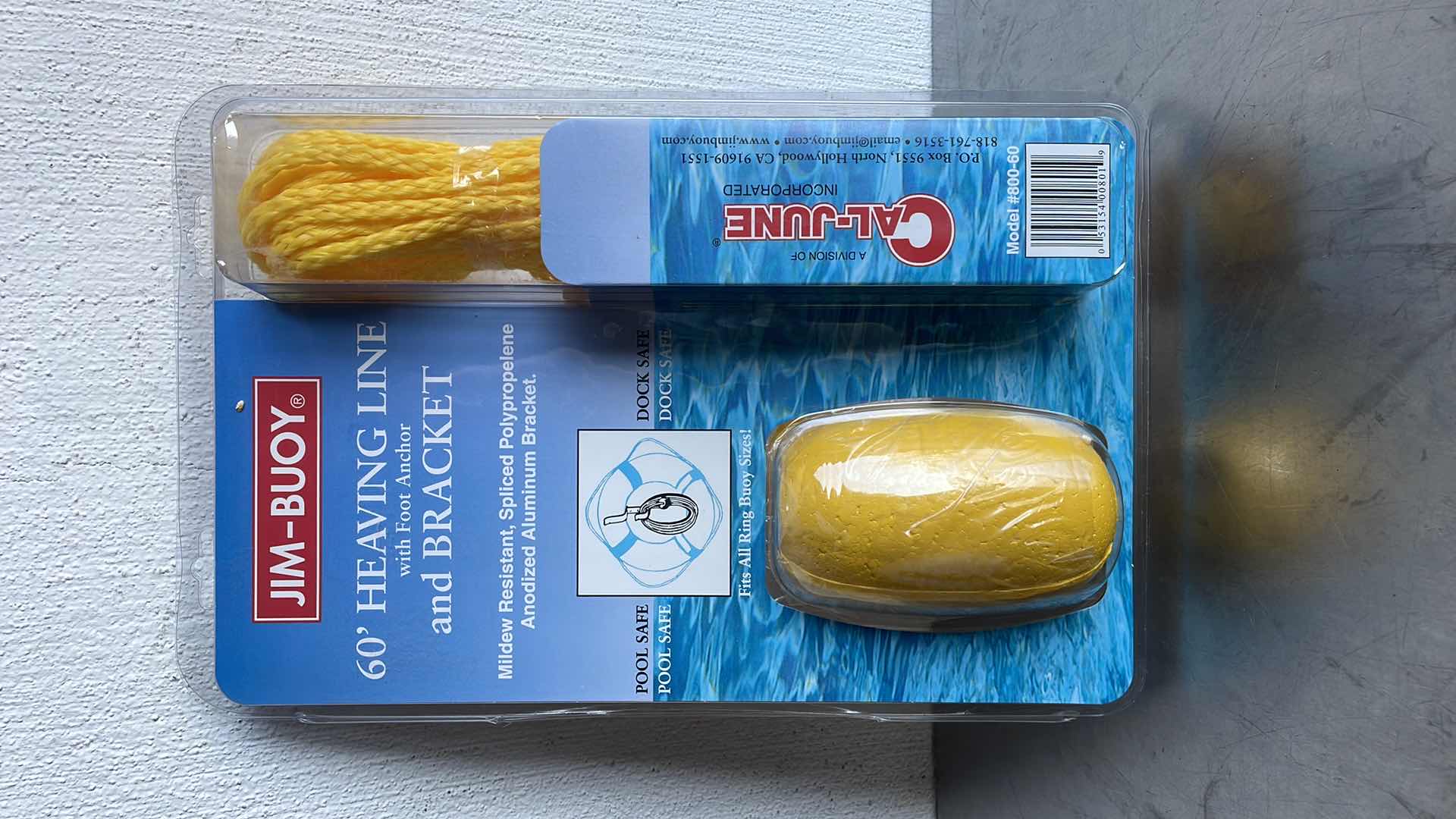 Photo 1 of JIM-BUOY 800-60 HEAVING LINE AND BRACKET - 60', YELLOW